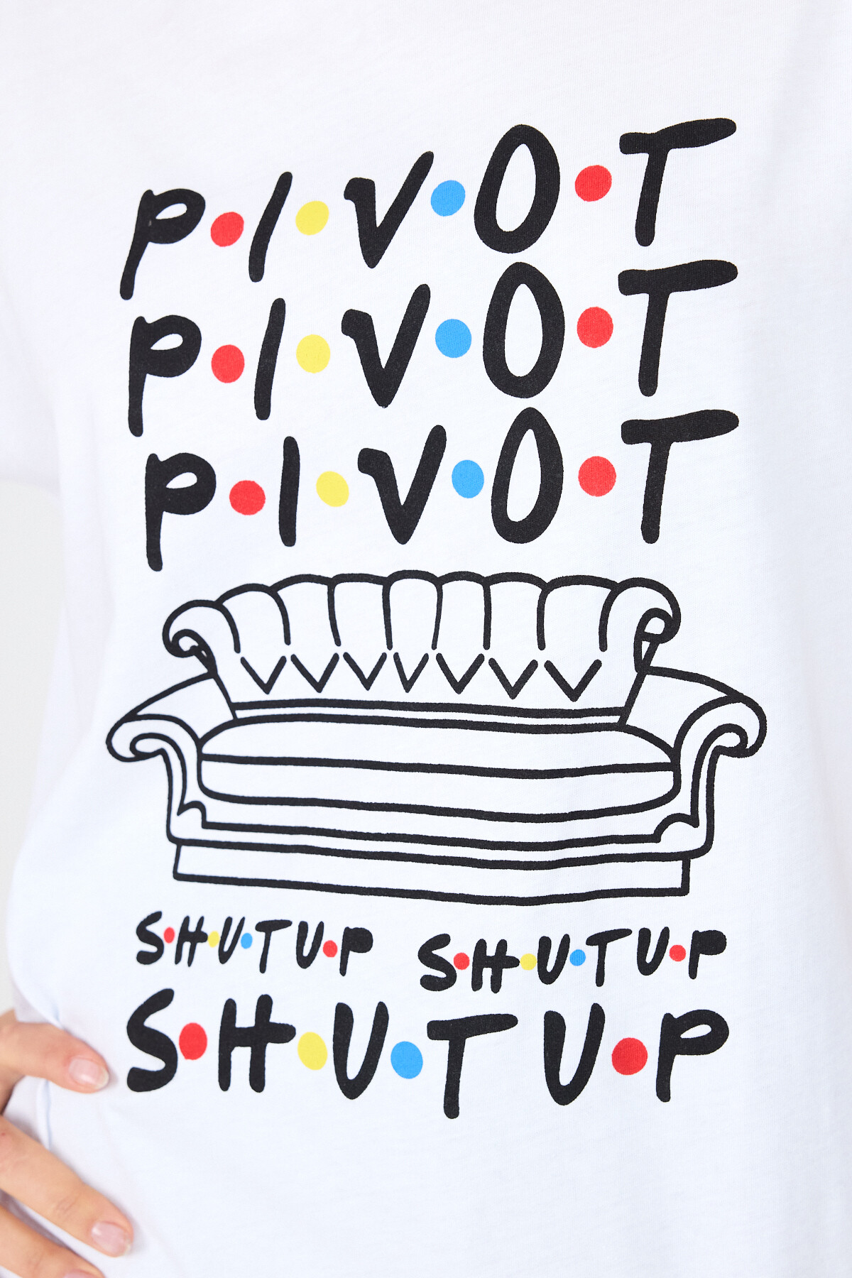 Beyaz Yazı Baskılı %100 Pamuk Oversize Tişört 2150-10M - RAYS