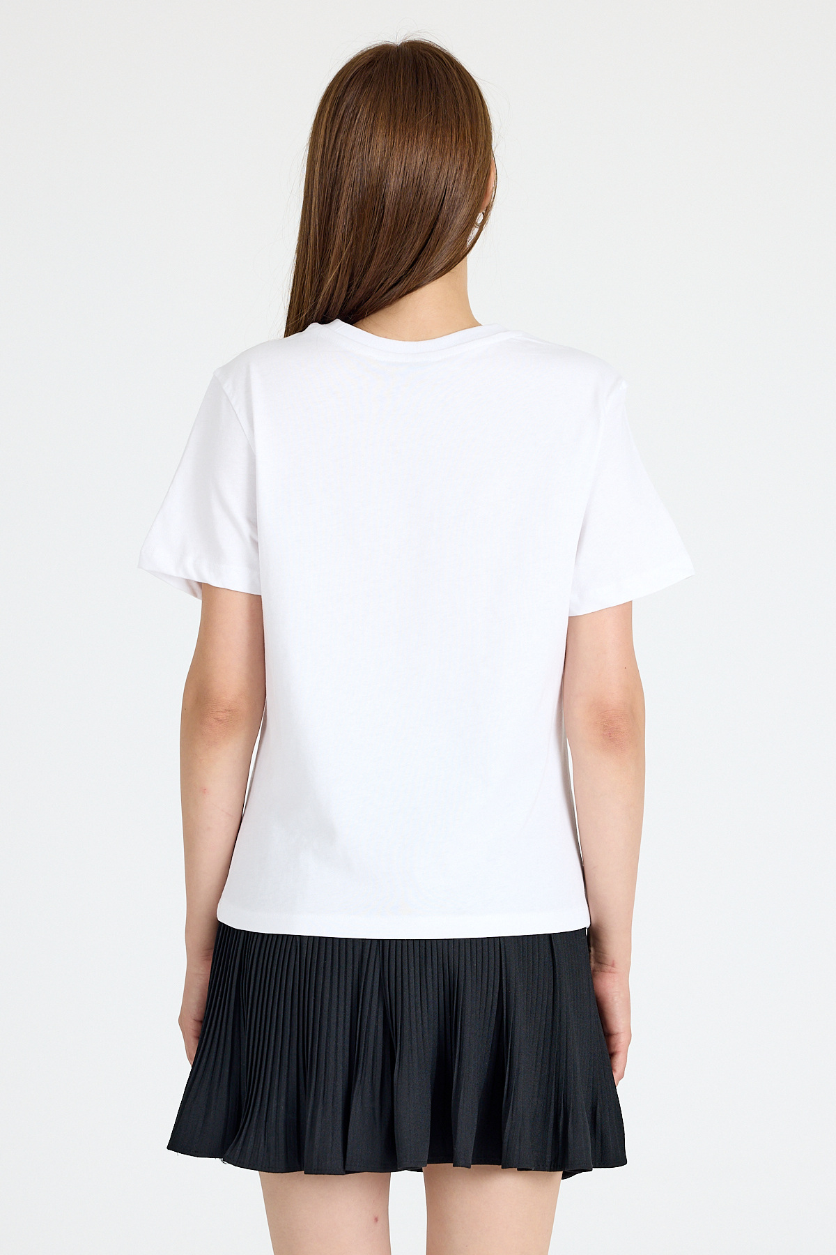 Beyaz Yazı Baskılı Oversize Tişört 6462 - 5