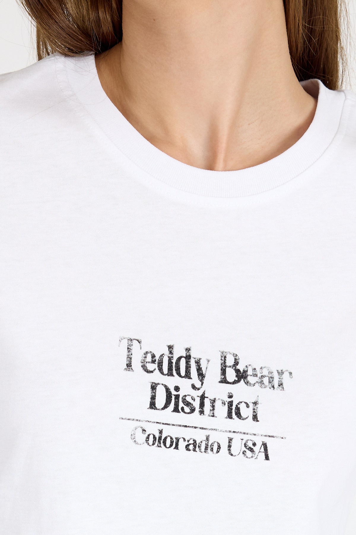 Beyaz Yazı Baskılı Oversize Tişört 6462 - RAYS