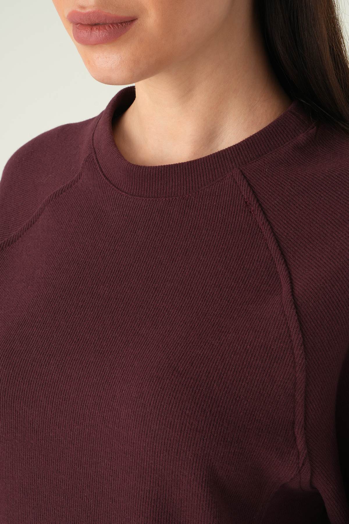 Bisiklet Yaka Kazak Mürdüm 8271A - RAYS