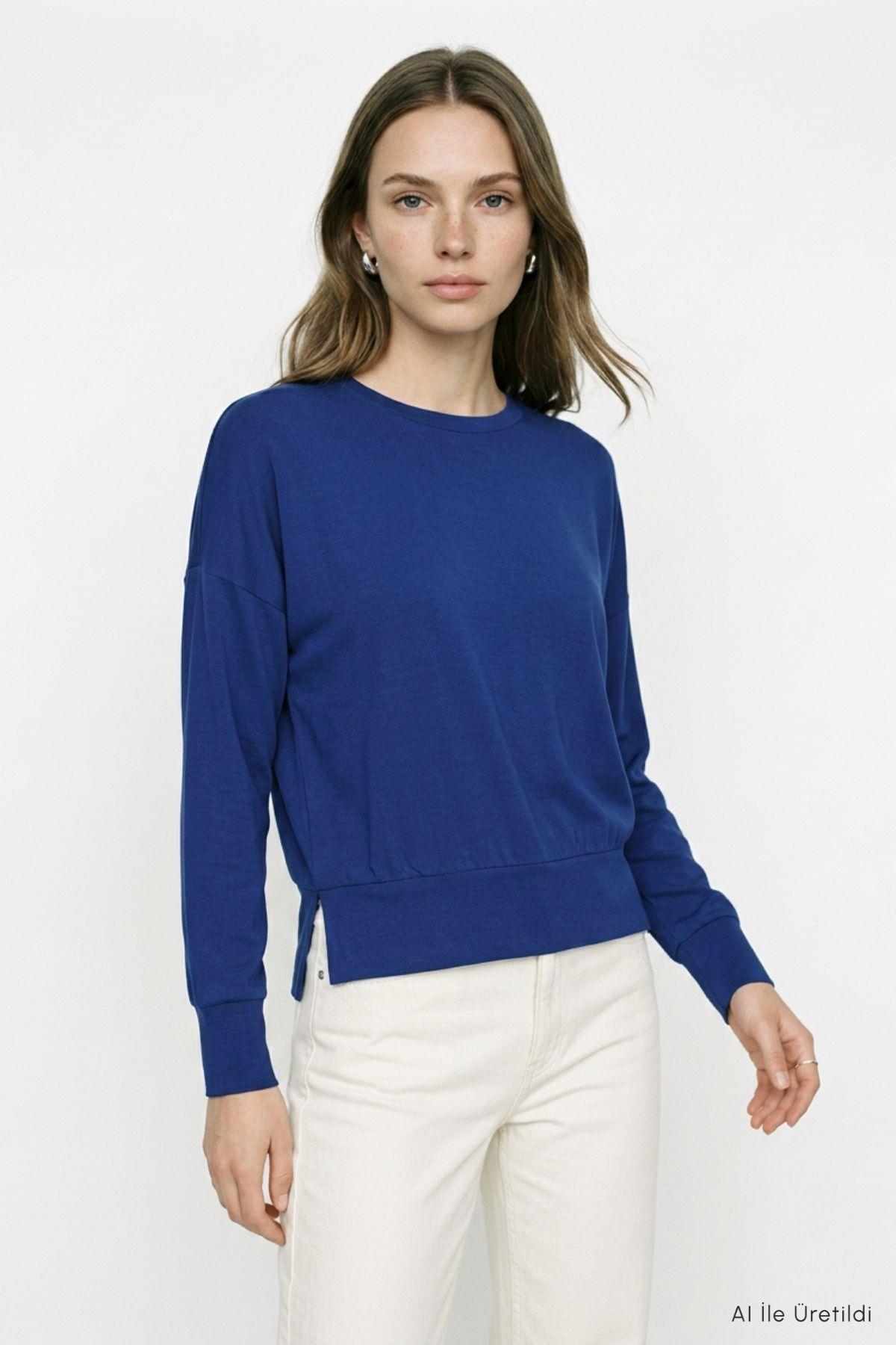Bisiklet Yaka Sweat 8307A Laci - 1