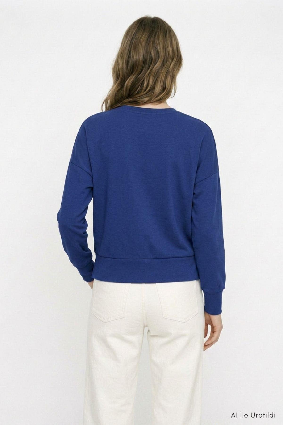 Bisiklet Yaka Sweat 8307A Laci - 3