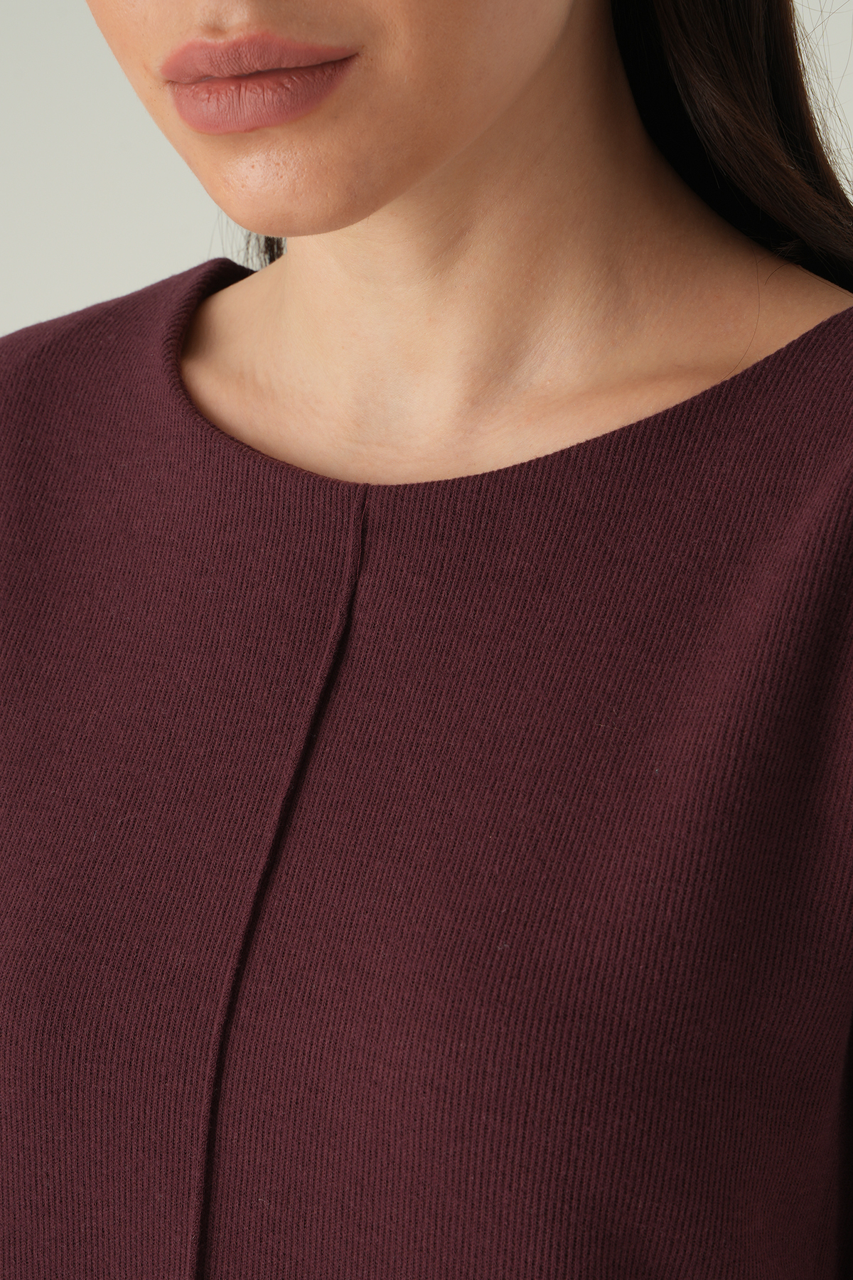 Bisiklet Yaka Tişört Mürdüm 3105A - RAYS