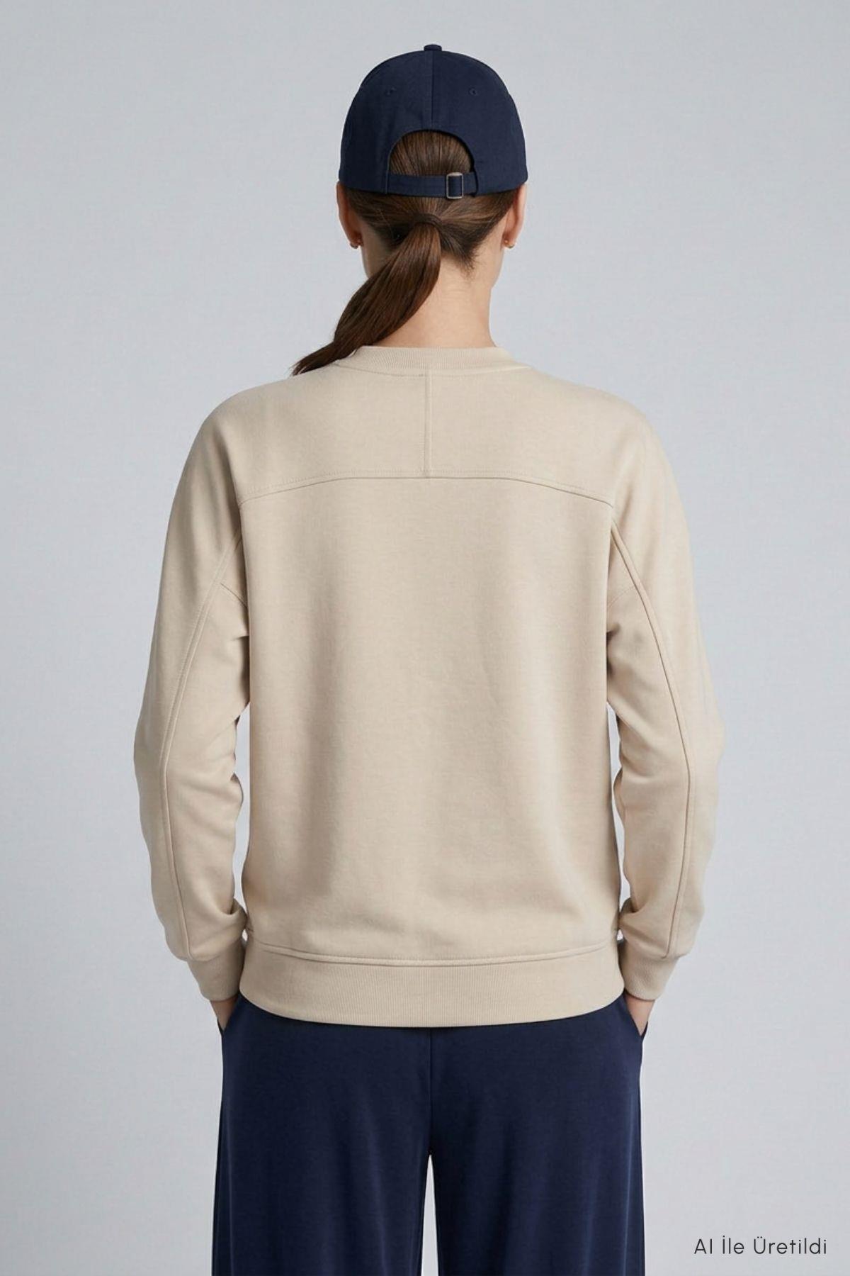 Bisiklet Yaka Tunik 8203A Bej - 4