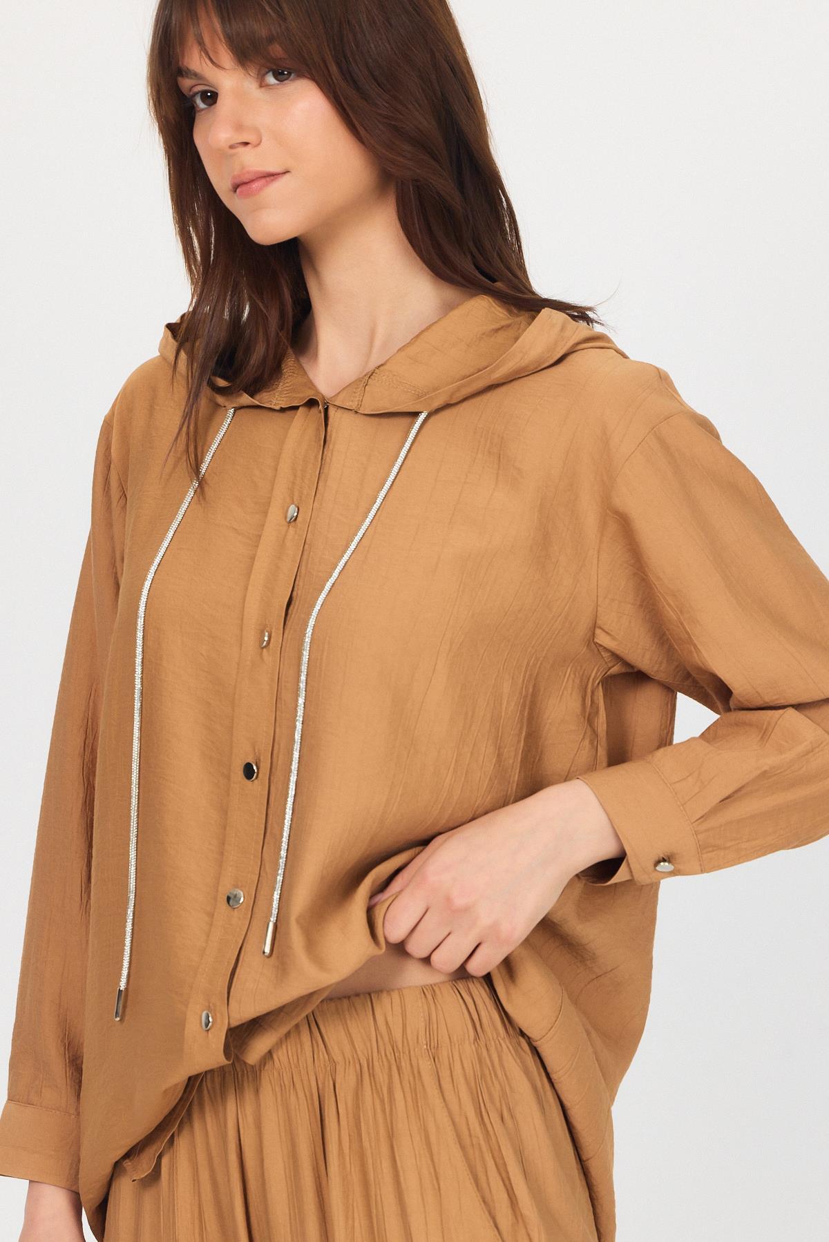 Bisküvi Kapüşonlu Düğmeli İkili Takım 4585A - RAYS