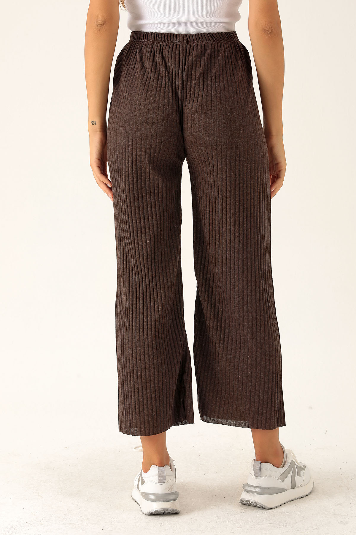 Bol Paça Bayan Pantolon - 2064 Acı Kahve - 5