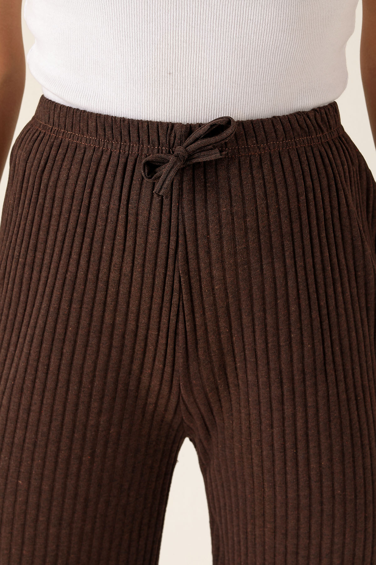 Bol Paça Bayan Pantolon - 2064 Acı Kahve - 6