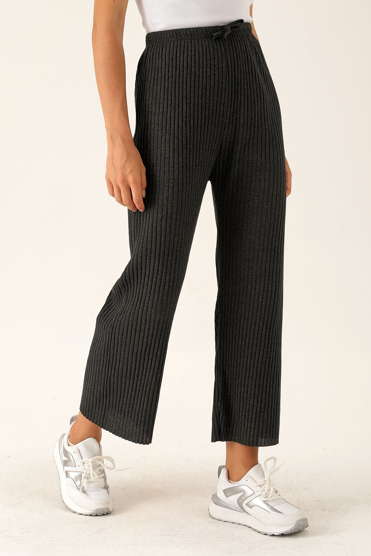 Bol Paça Bayan Pantolon - 2064 Antrasit - 3