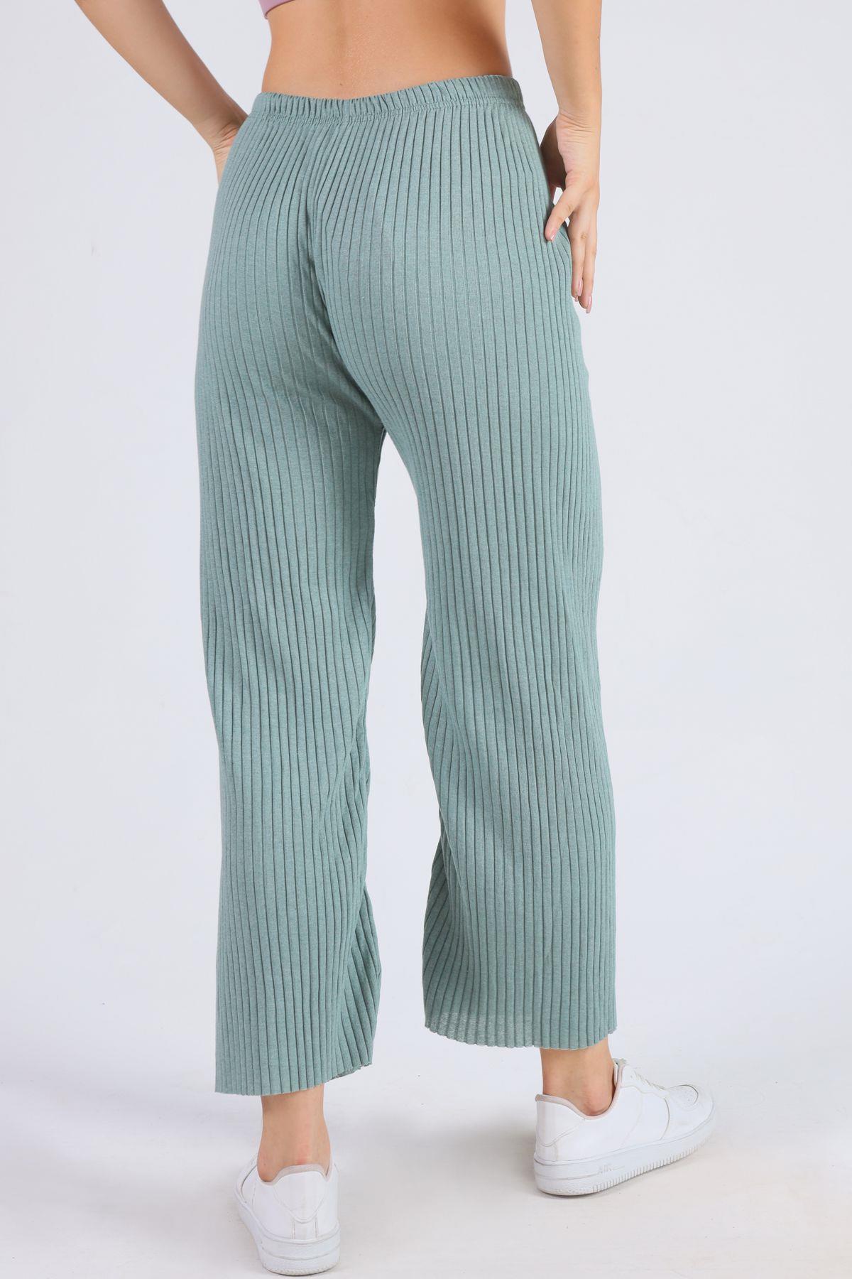 Bol Paça Bayan Pantolon - 2064 Çağla - 4