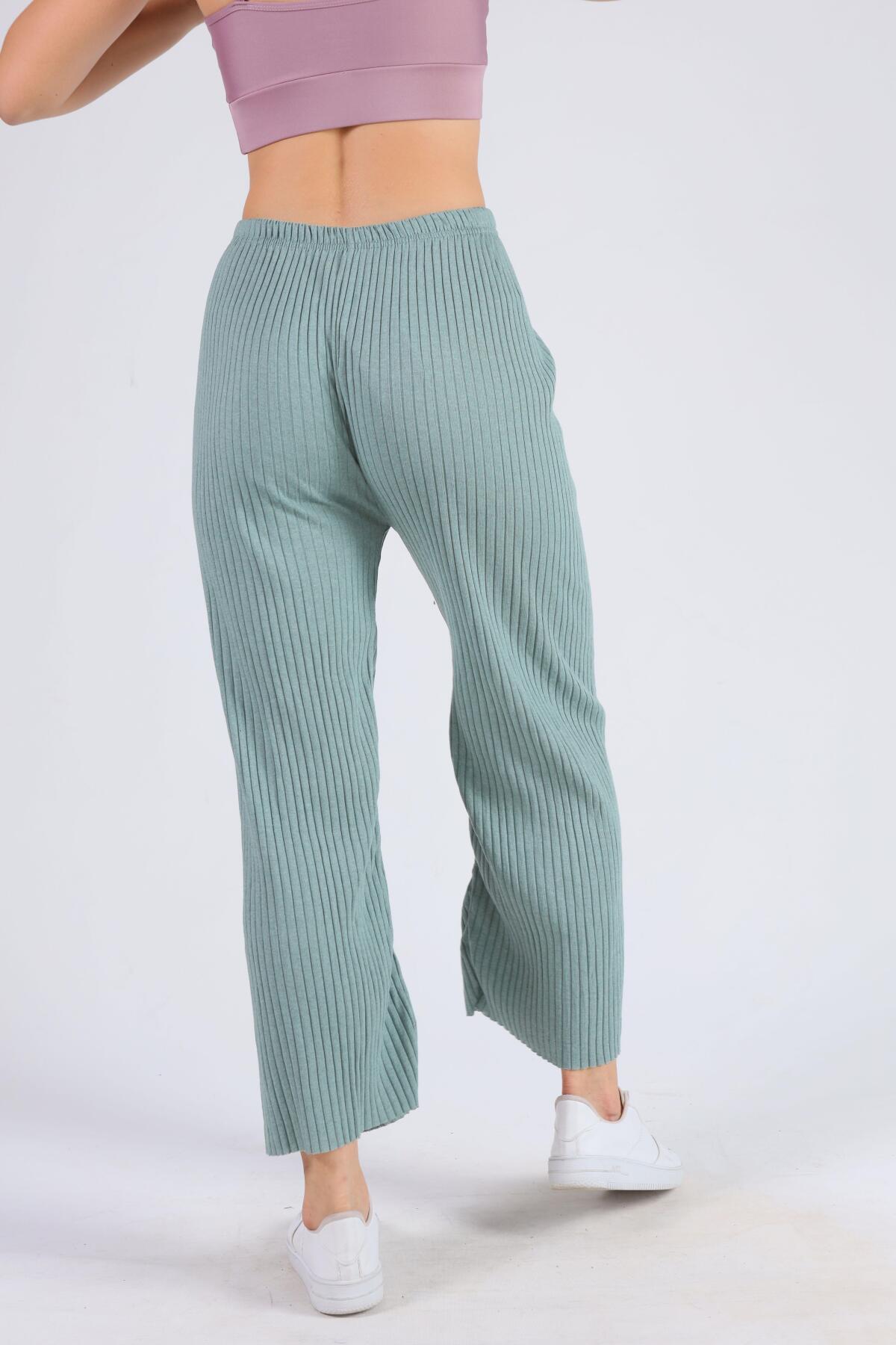 Bol Paça Bayan Pantolon - 2064 Çağla - 3