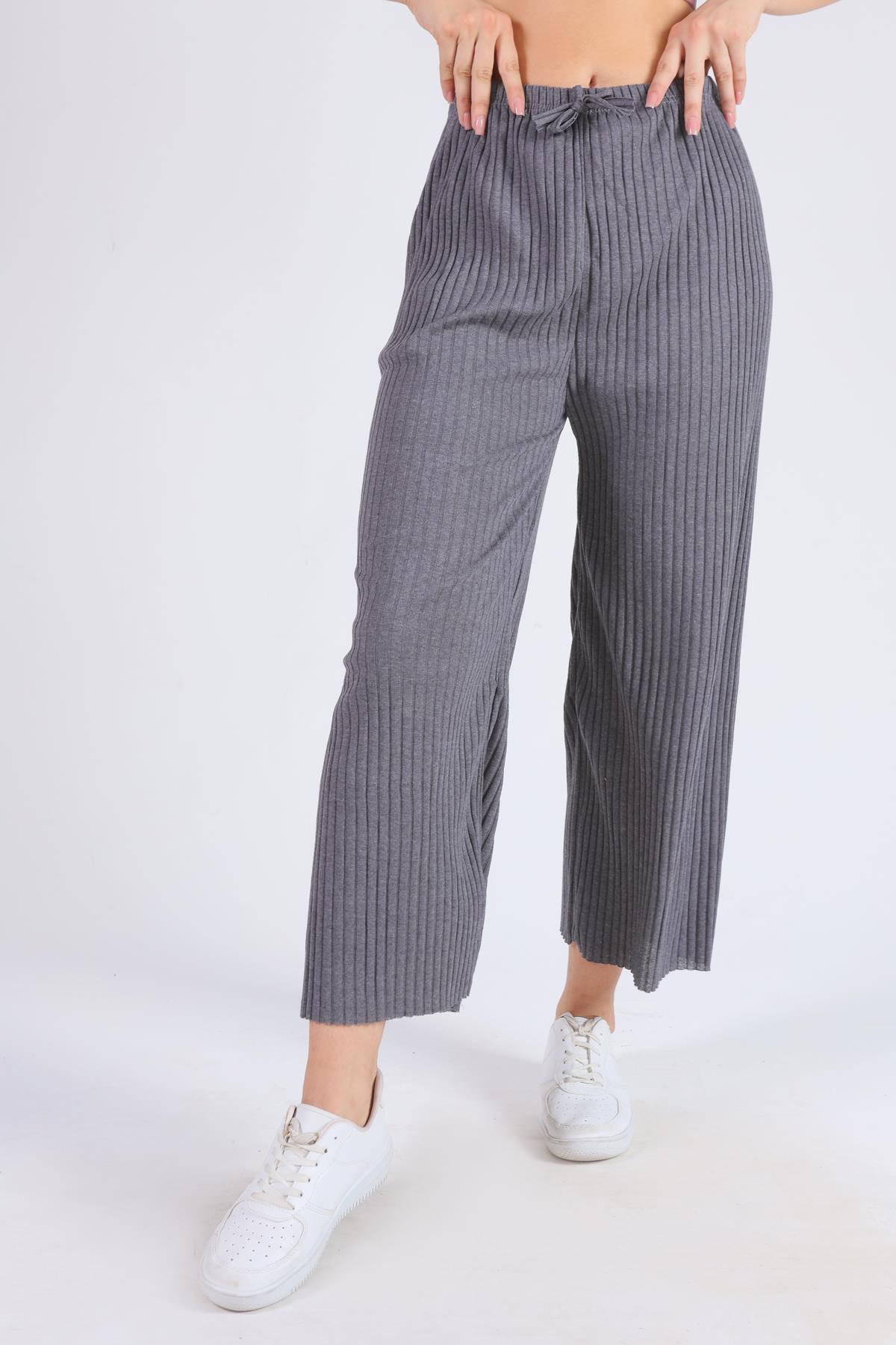 Bol Paça Bayan Pantolon - 2064 Füme - 3