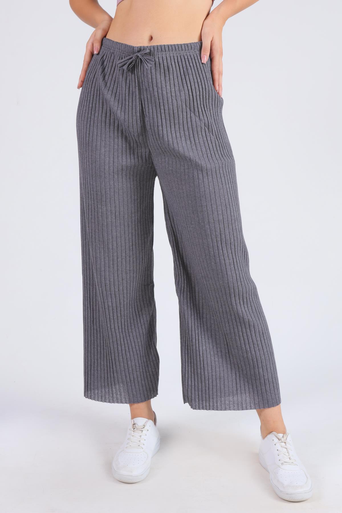 Bol Paça Bayan Pantolon - 2064 Füme - 2