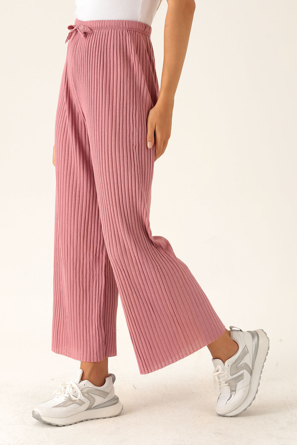 Bol Paça Bayan Pantolon - 2064 Gül - 4