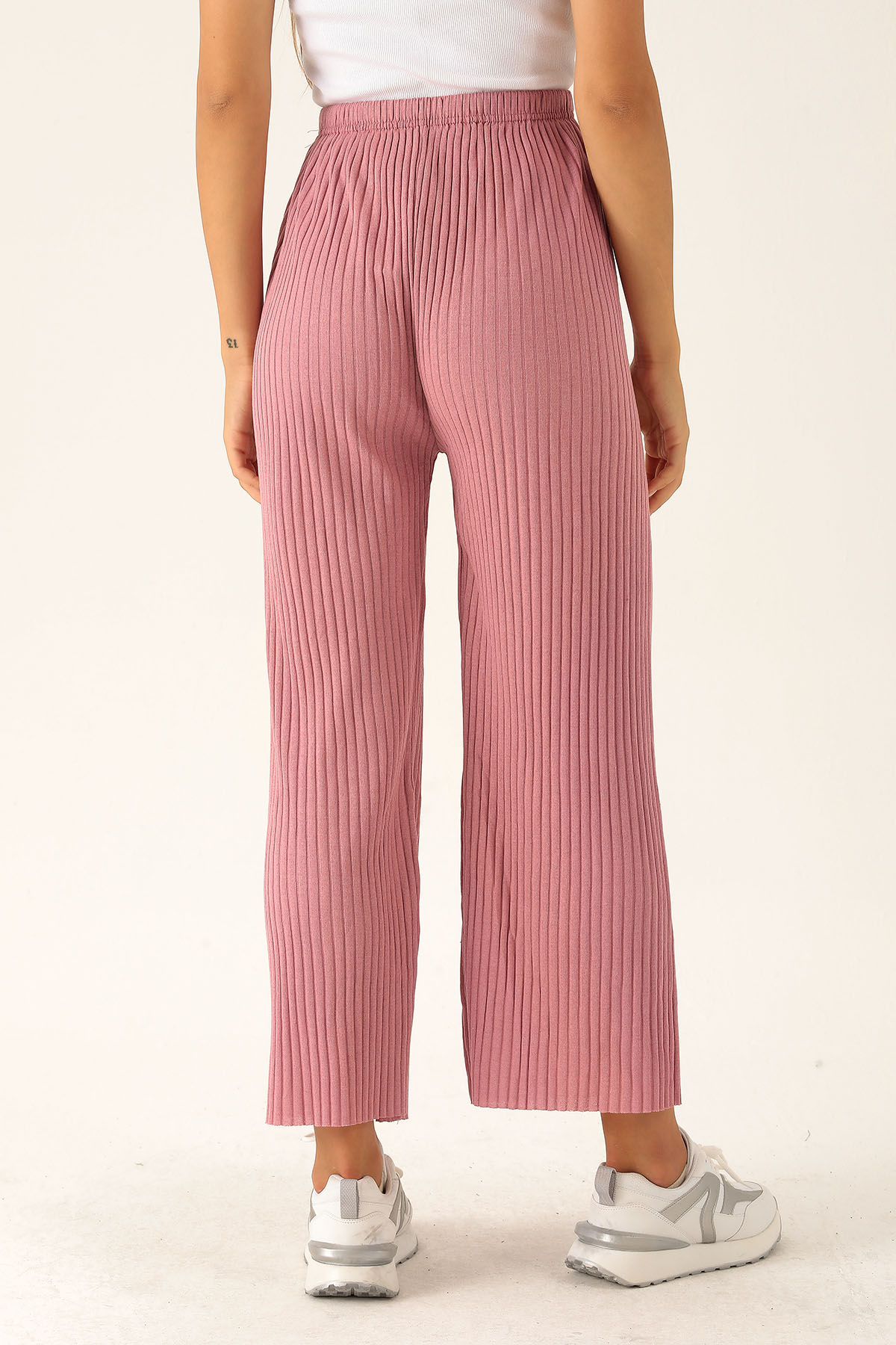 Bol Paça Bayan Pantolon - 2064 Gül - 5