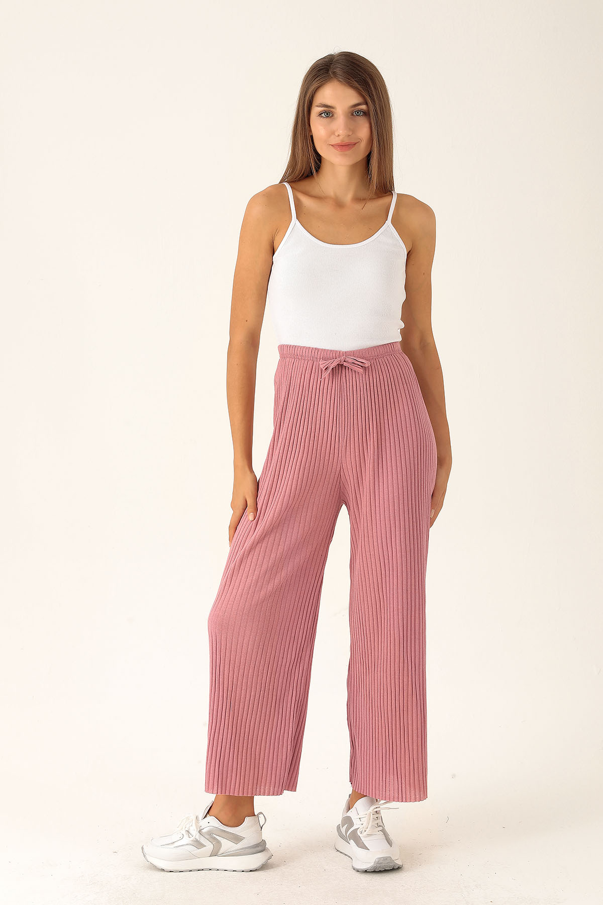 Bol Paça Bayan Pantolon - 2064 Gül - 1