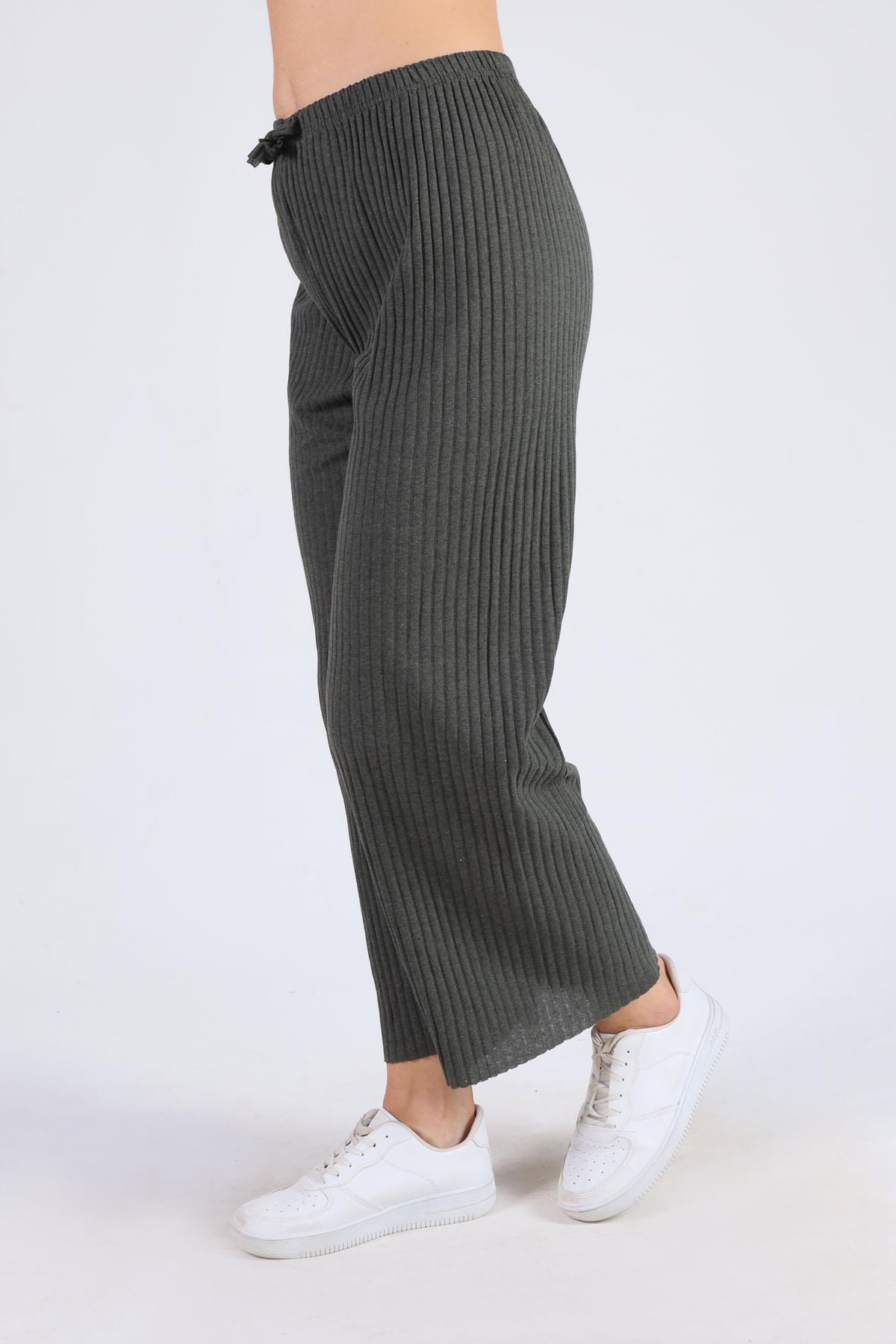 Bol Paça Bayan Pantolon - 2064 Haki - 4