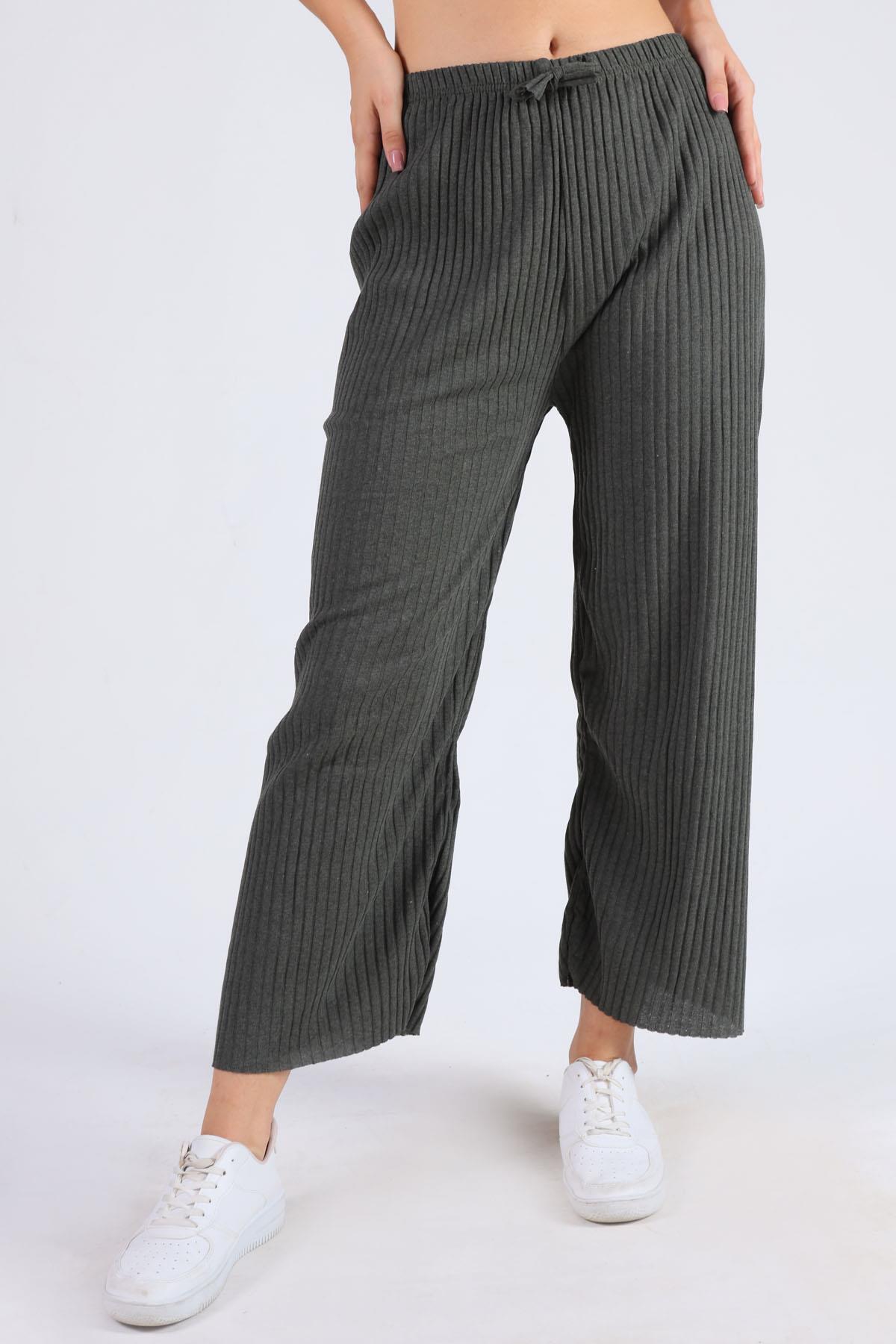 Bol Paça Bayan Pantolon - 2064 Haki - 2