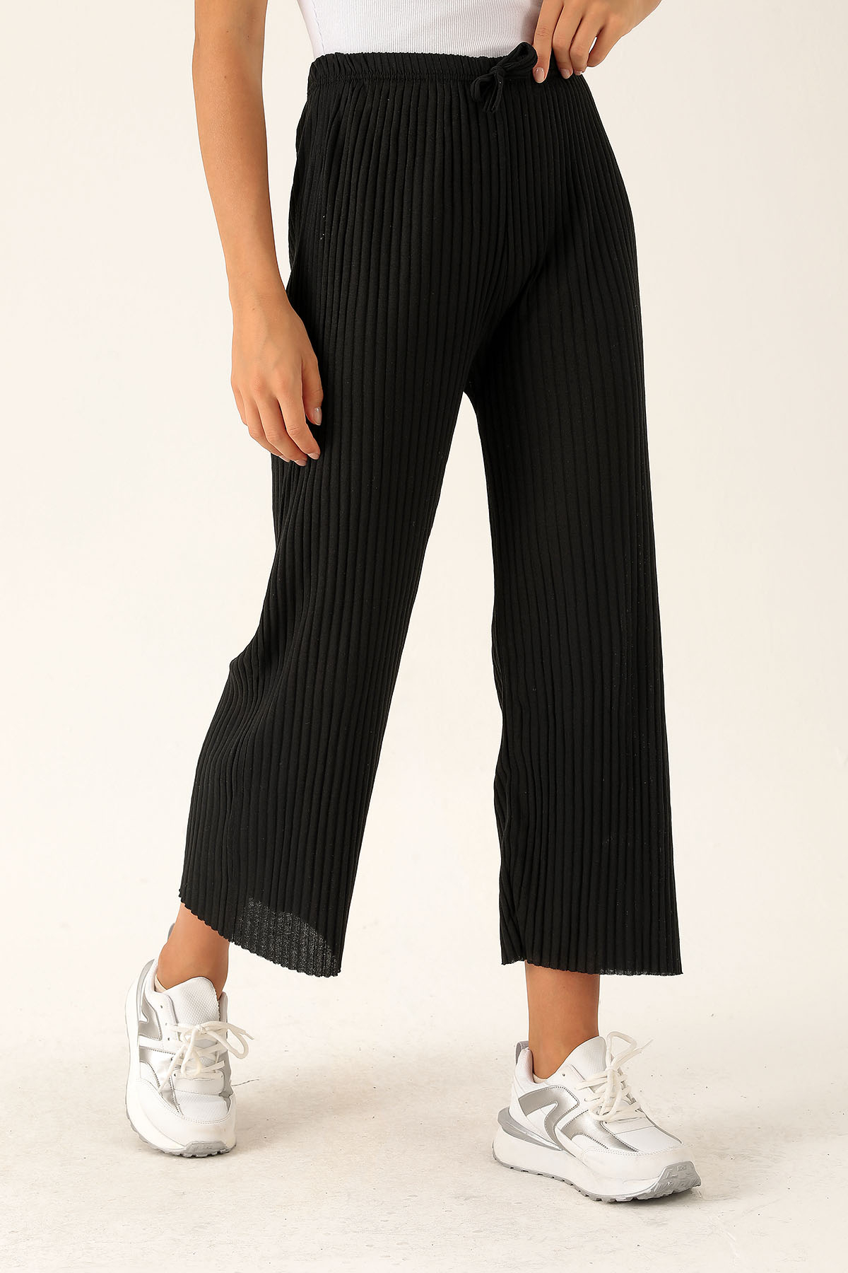 Bol Paça Bayan Pantolon - 2064 Siyah - 3