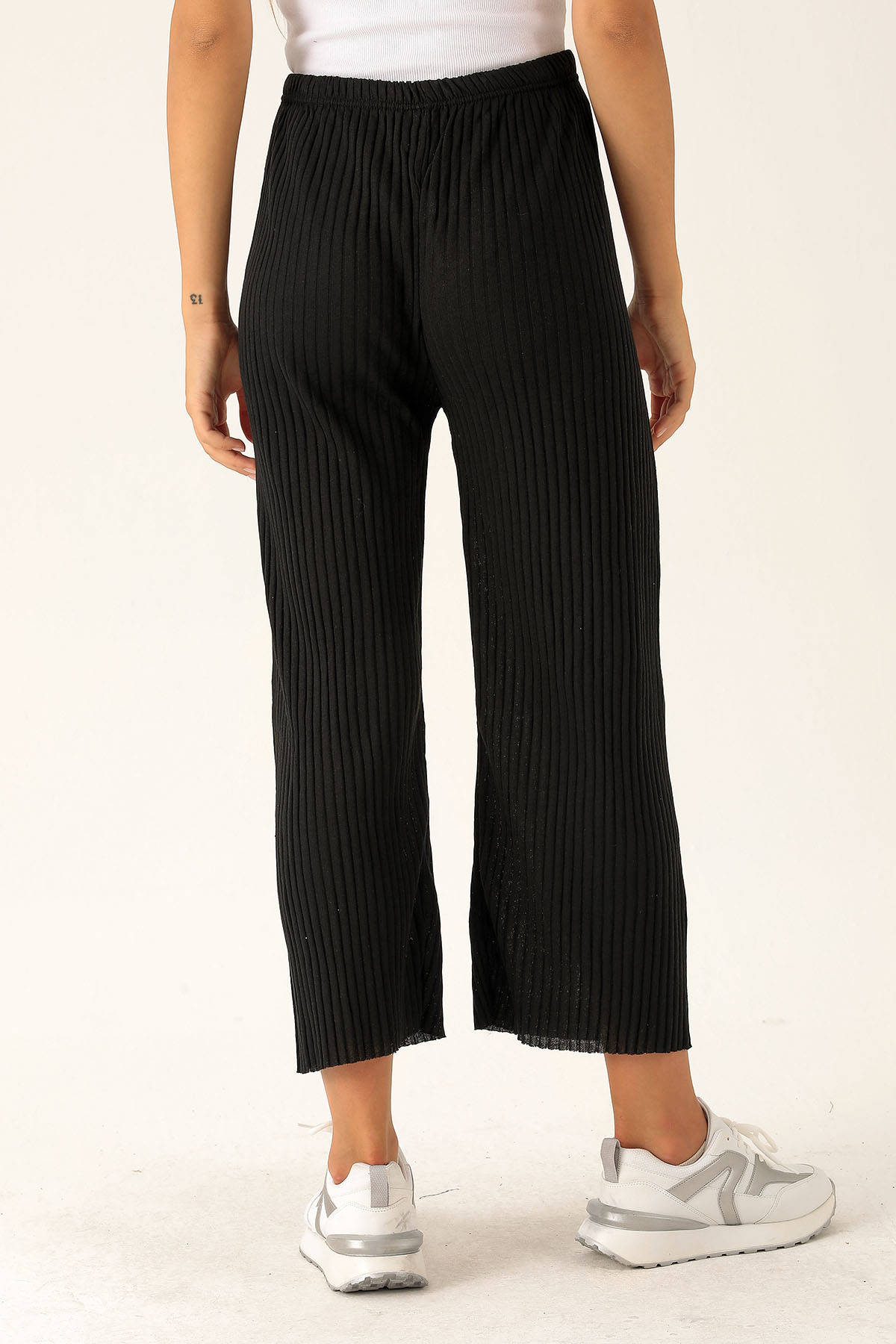 Bol Paça Bayan Pantolon - 2064 Siyah - 5