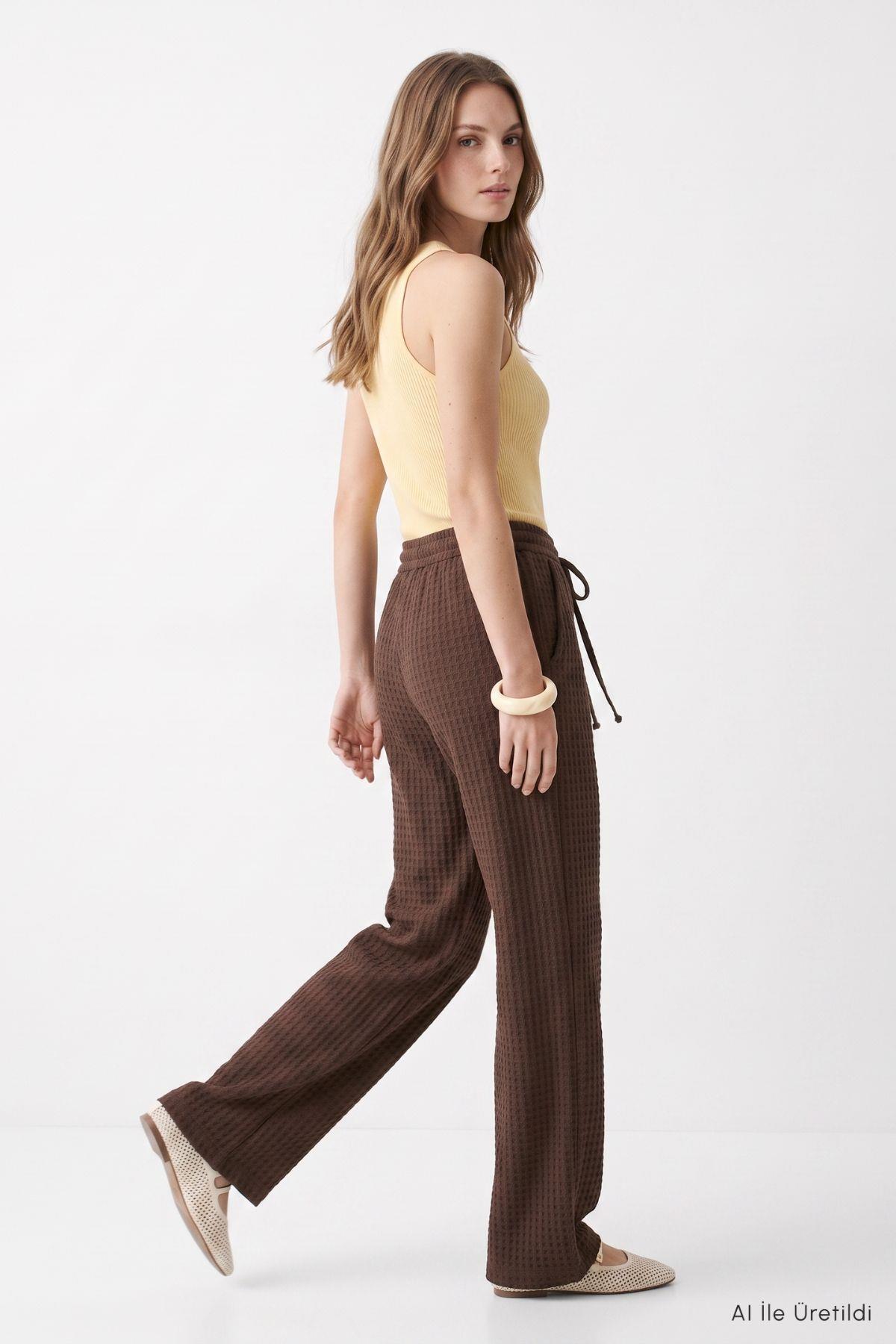 Bol Paça Pantolon 8612A Kahve - RAYS