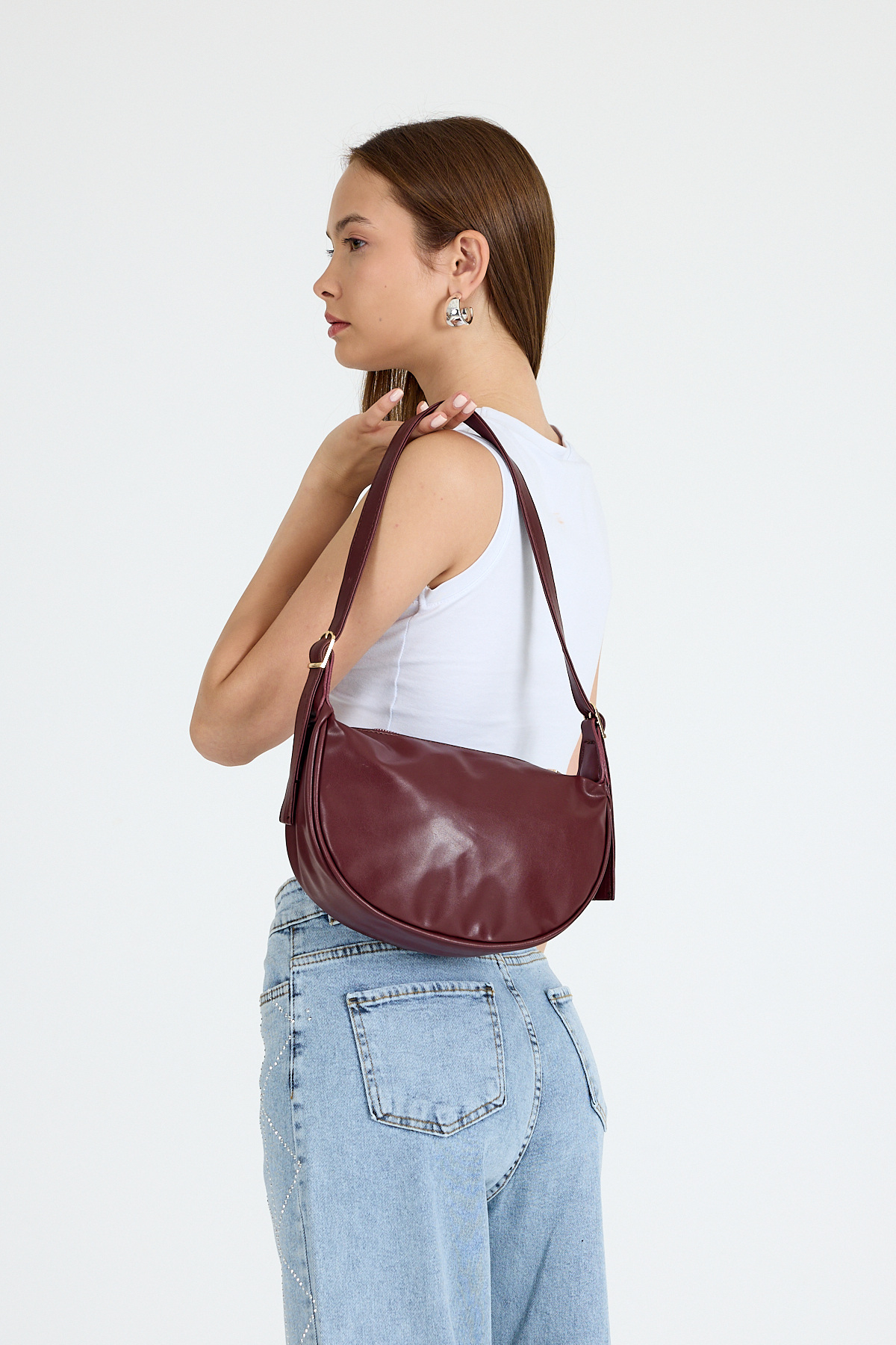 Bordo Baget Çanta 3027 