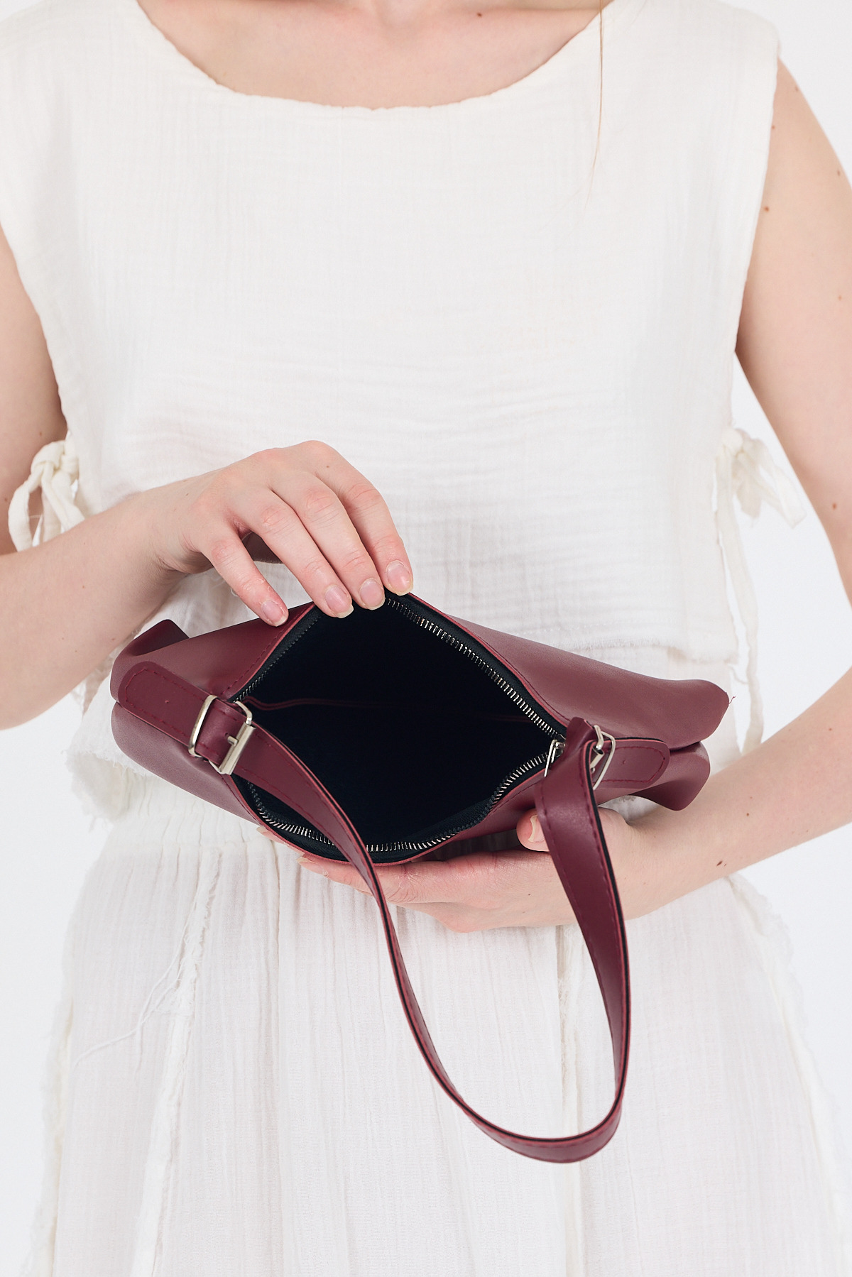 Bordo Baget El ve Omuz Çantası 9214 - RAYS