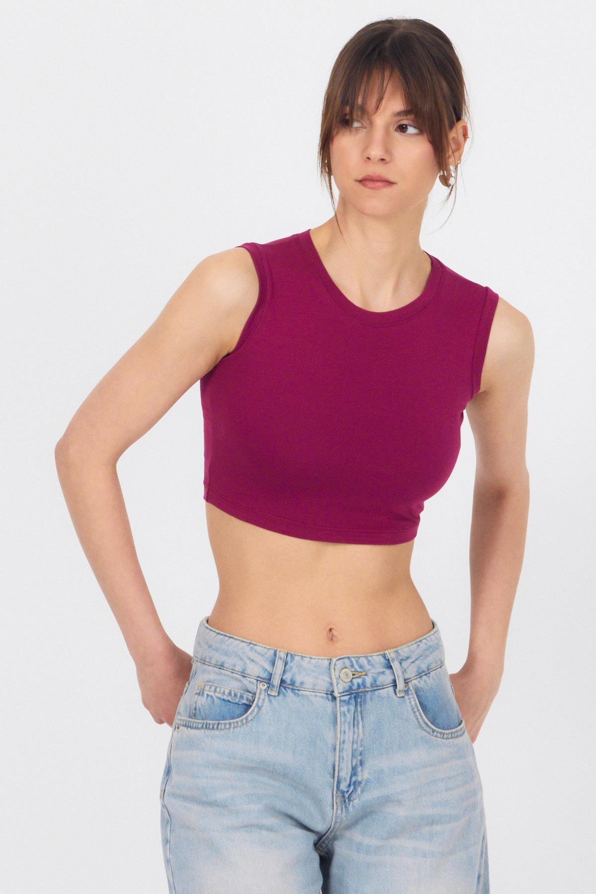 Bordo Bisiklet Yaka Crop Atlet 9189M - 4