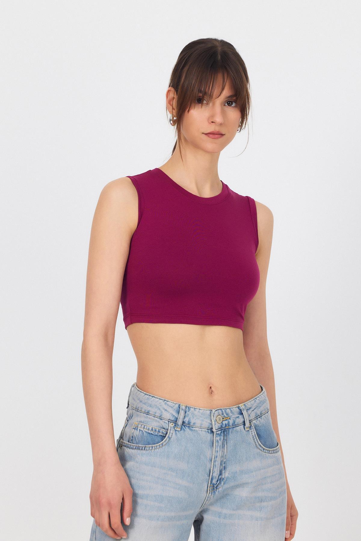 Bordo Bisiklet Yaka Crop Atlet 9189M - 6