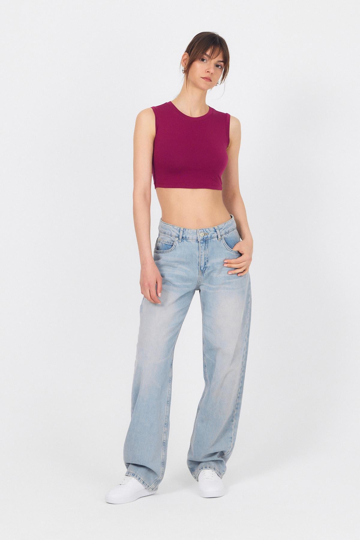 Bordo Bisiklet Yaka Crop Atlet 9189M - 7