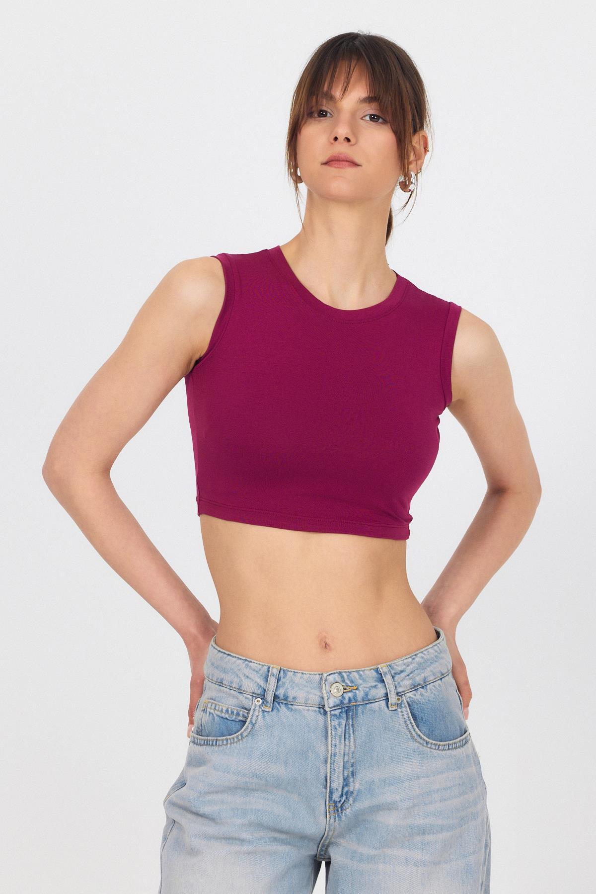 Bordo Bisiklet Yaka Crop Atlet 9189M 