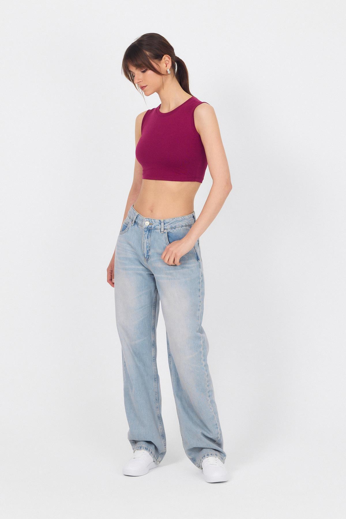 Bordo Bisiklet Yaka Crop Atlet 9189M - RAYS