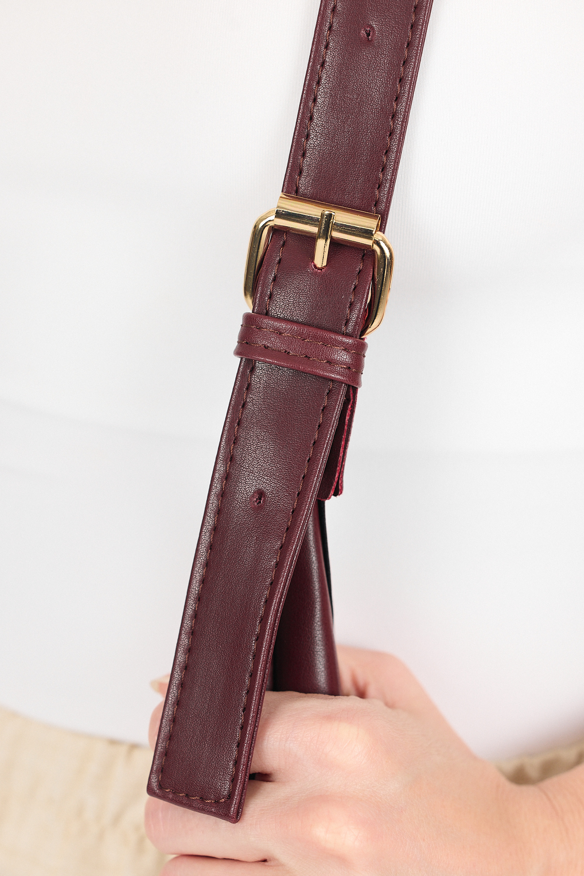 Bordo Bordo Askılı Omuz Çantası 3016 - 4