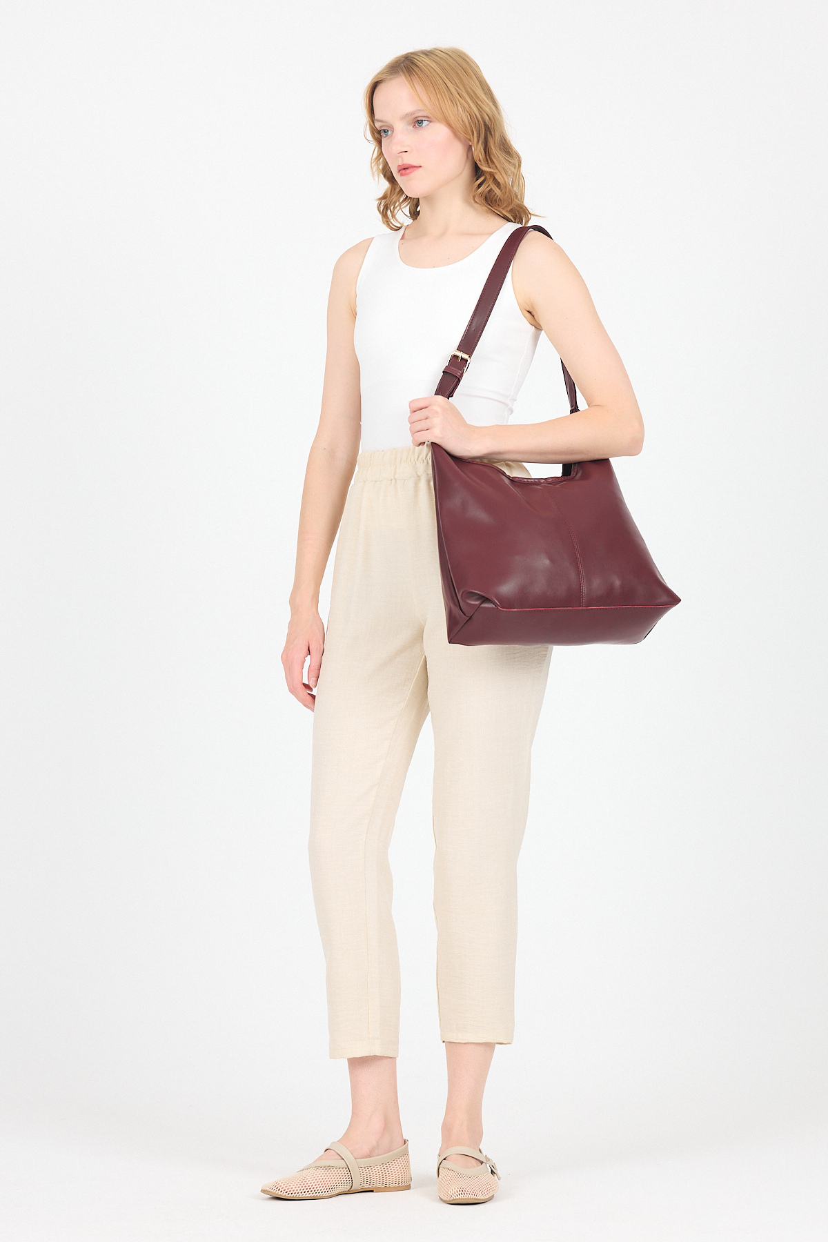 Bordo Bordo Askılı Omuz Çantası 3016 - RAYS