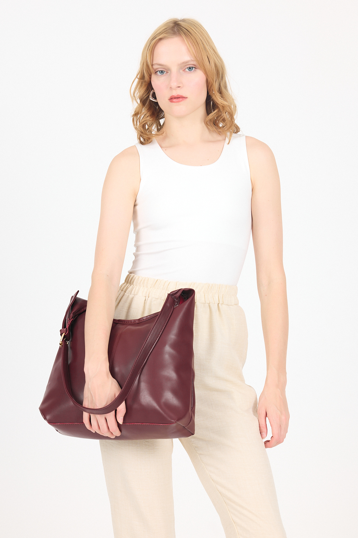 Bordo Bordo Askılı Omuz Çantası 3016 