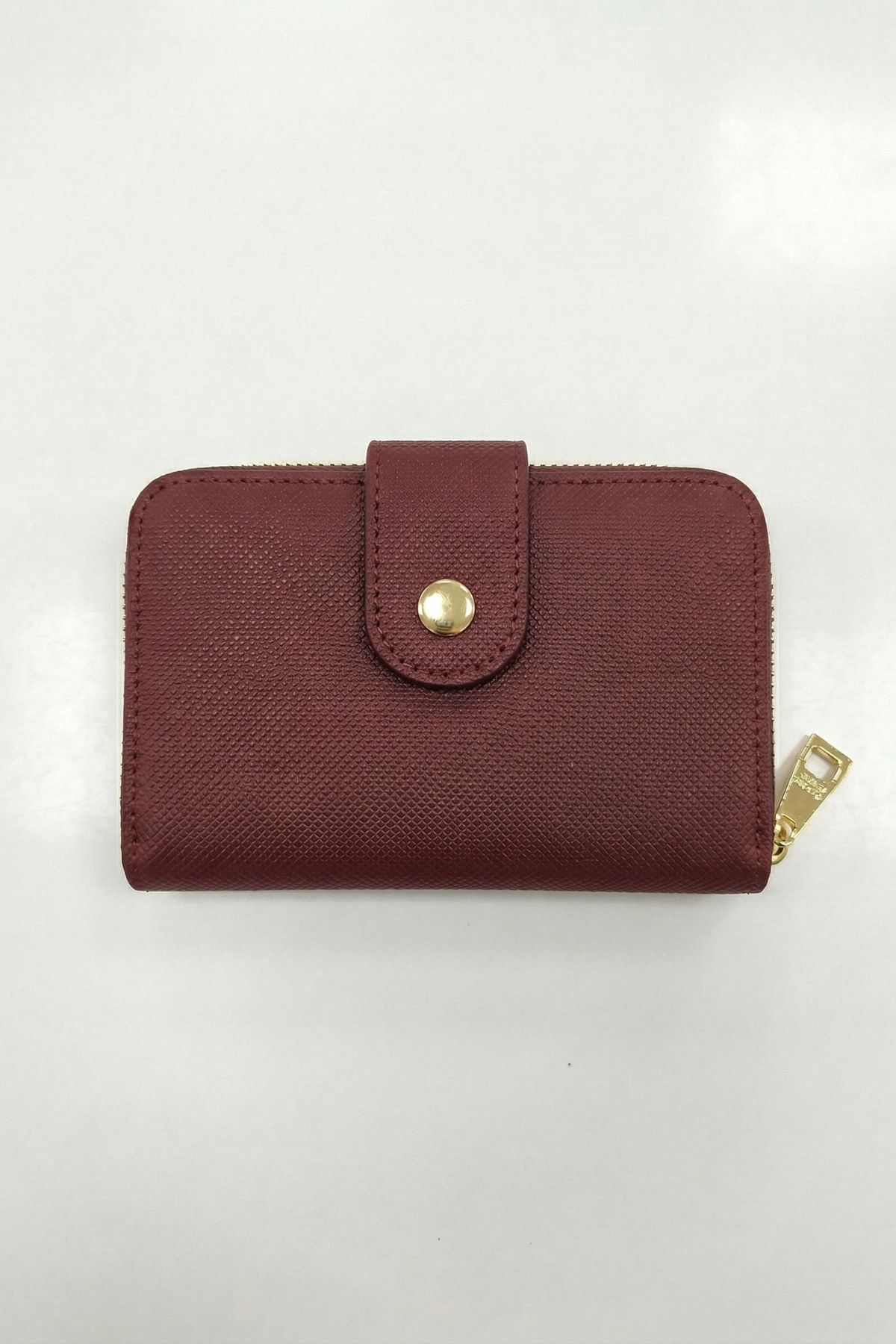 Çıtçıtlı Fermuarlı Cüzdan 243 Bordo - RAYS