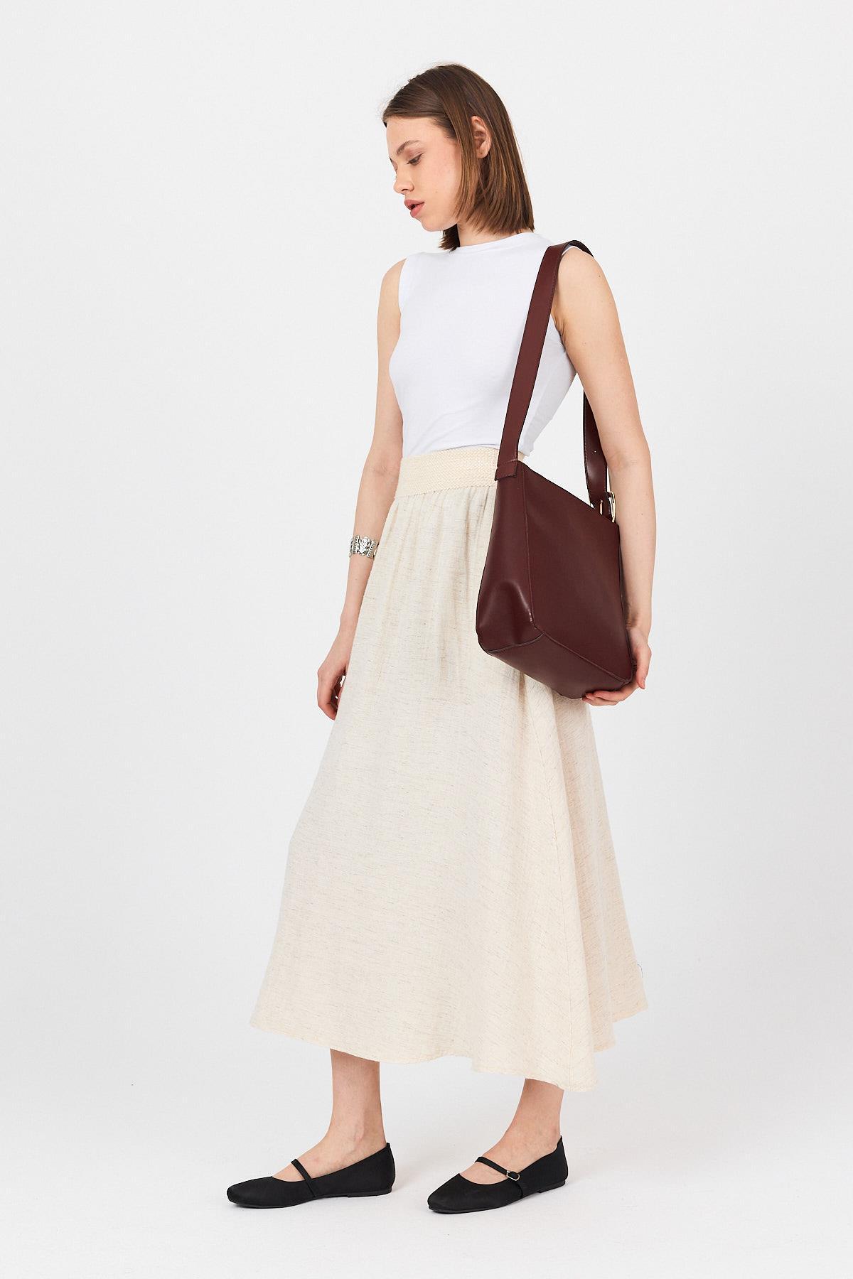 Bordo Fermuarlı Omuz Çantası 3026 - RAYS