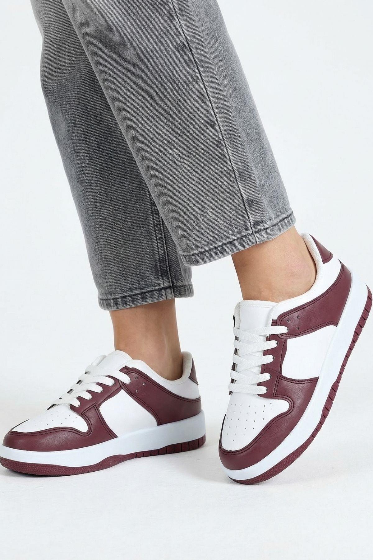 Bordo Spor Ayakkabı 8585 