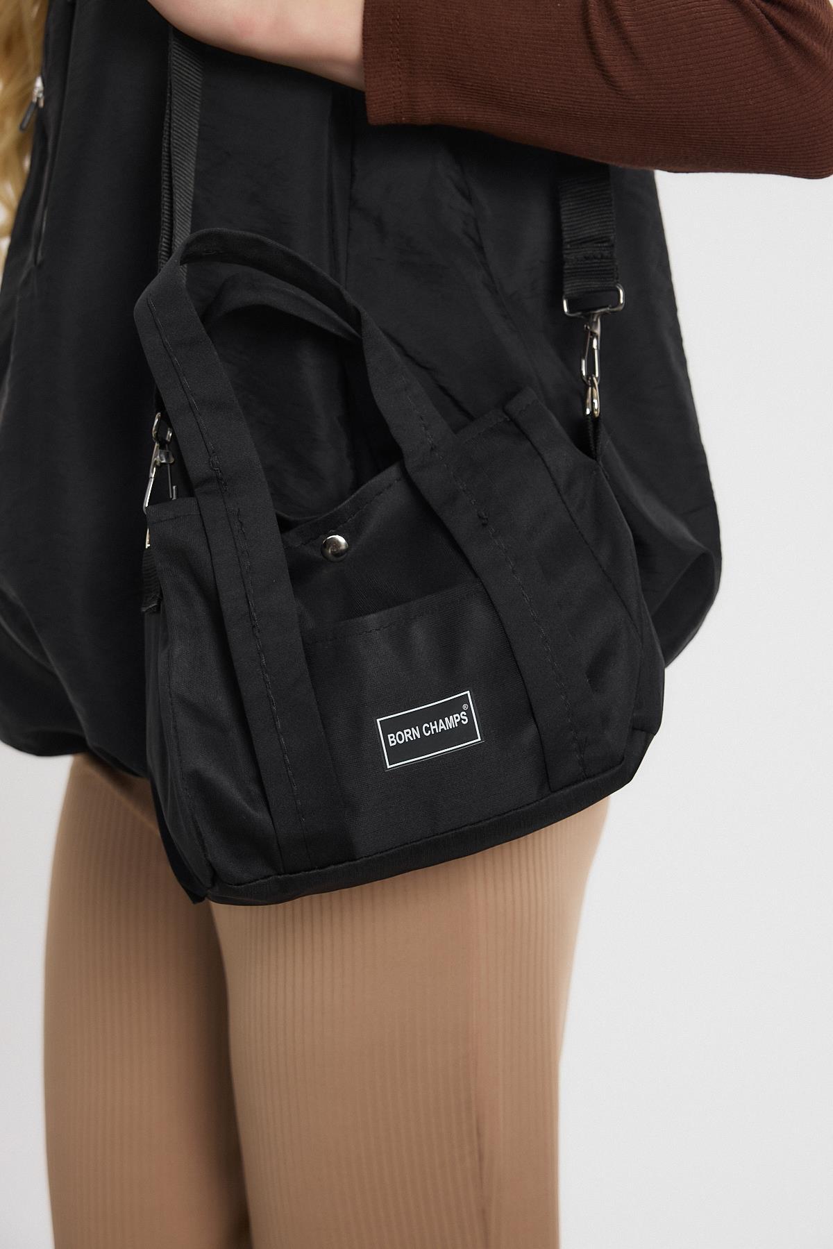 Born Champs Baskı Çapraz Çanta - 9113 Siyah - RAYS