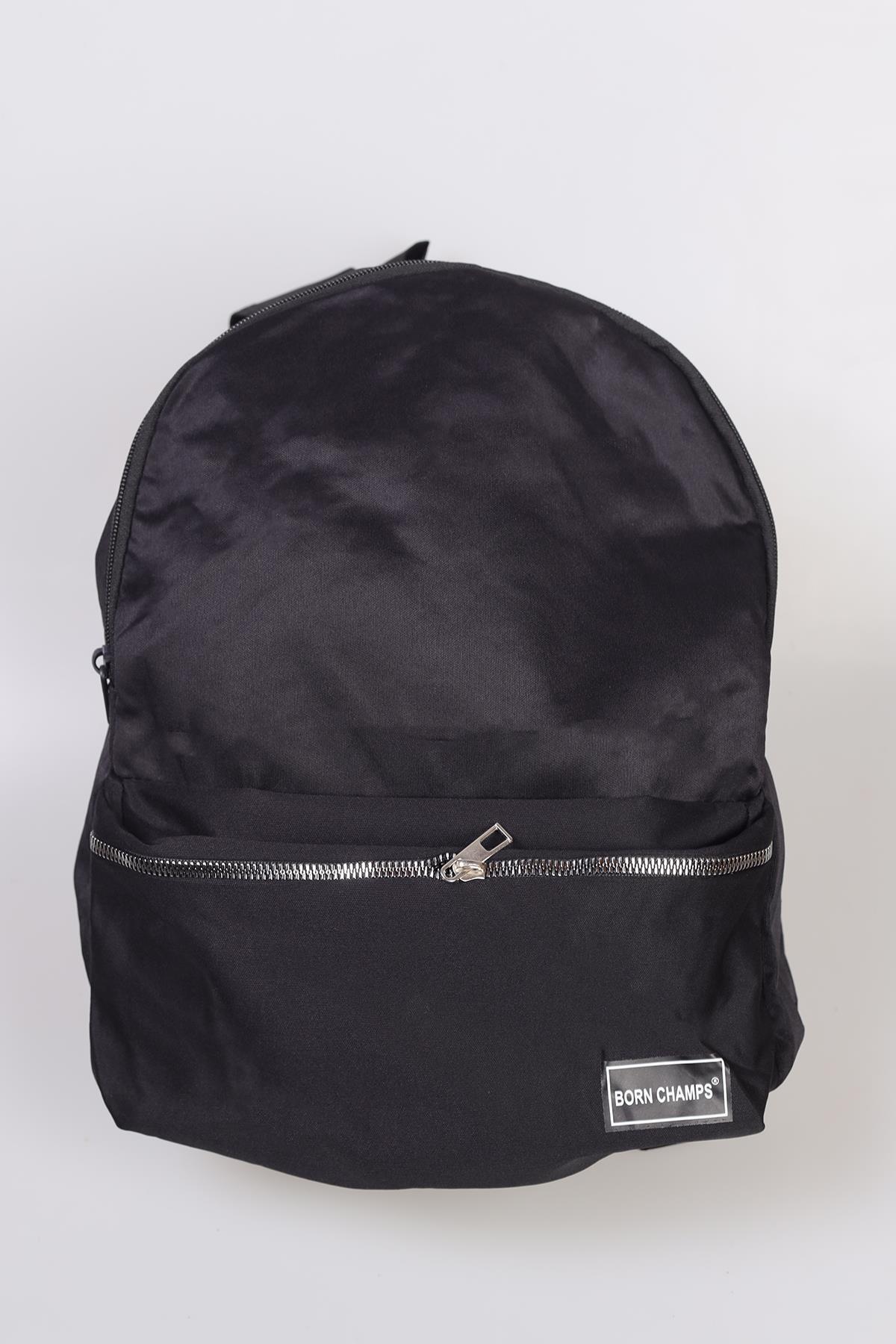 Born Champs Baskı Sırt Çantası - 9115 Siyah 