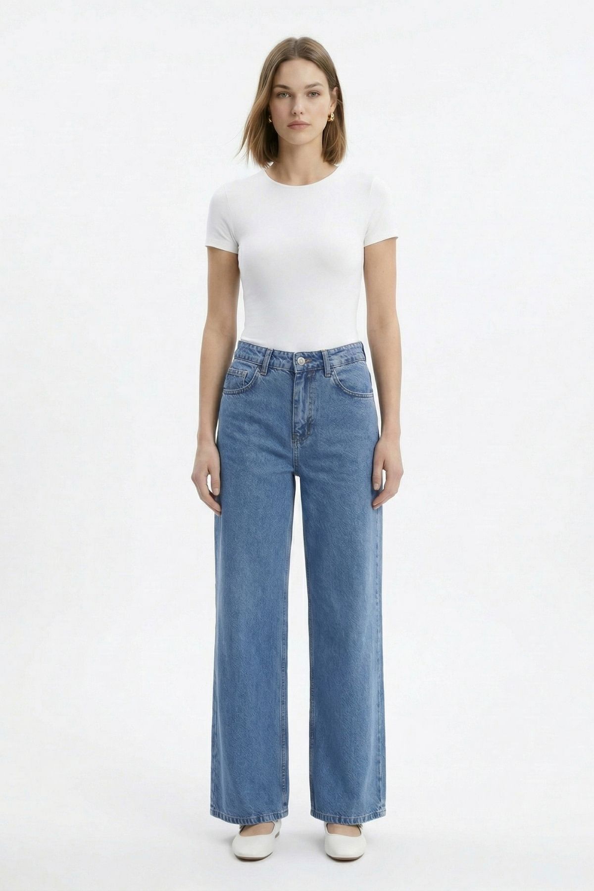 Buzkar Arka Kemerli Palazzo Jean 3094-1 