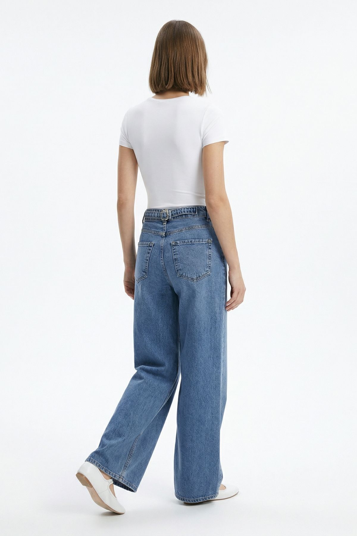 Buzkar Arka Kemerli Palazzo Jean 3094-1 - 3