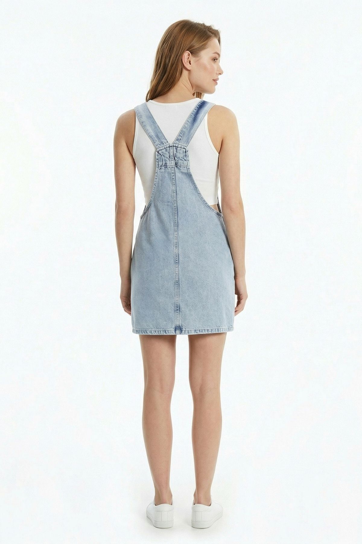 Buzkar Askılı Büyük Cepli Salopet Elbise 126 - RAYS