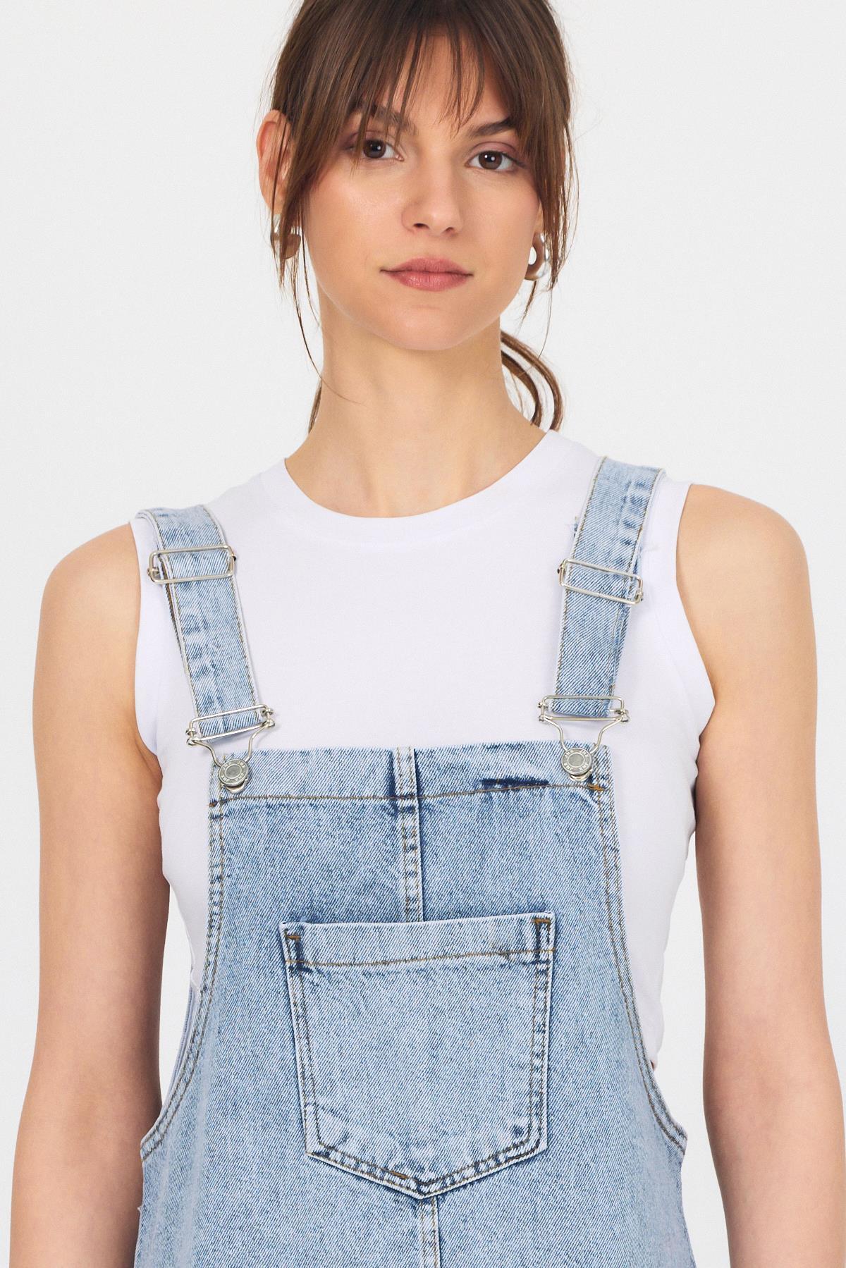 Buzkar Mini Kot Salopet Elbise 9077 - 4