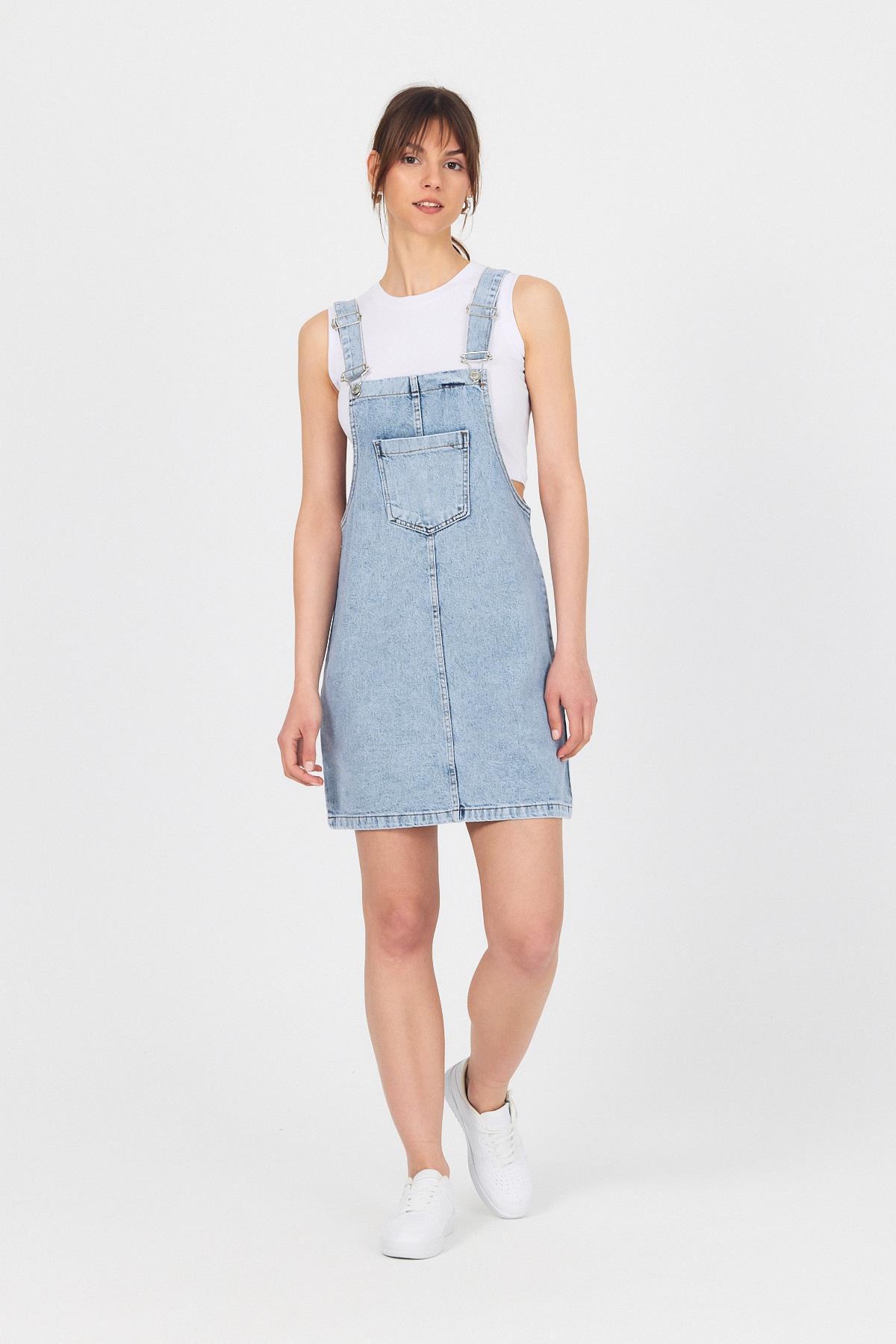 Buzkar Mini Kot Salopet Elbise 9077 - 7