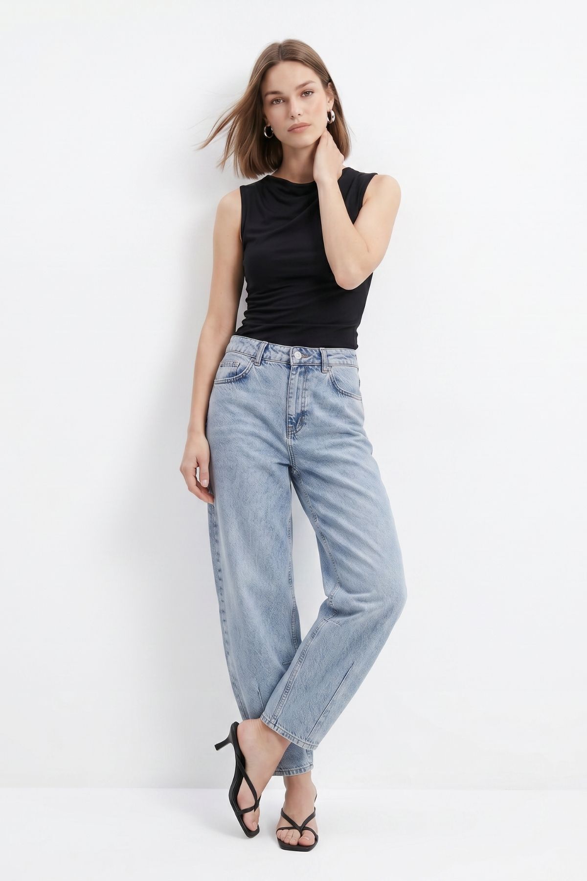 Paça Pileli Baggy Jean 3092 Buzkar - RAYS