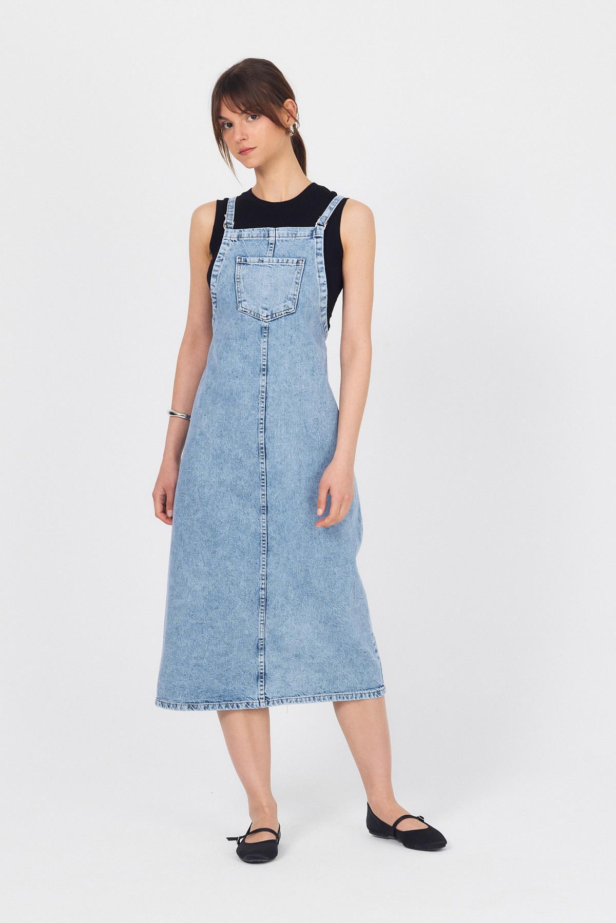 Buzkar Torba Cepli Kot Salopet Elbise 2025 - RAYS