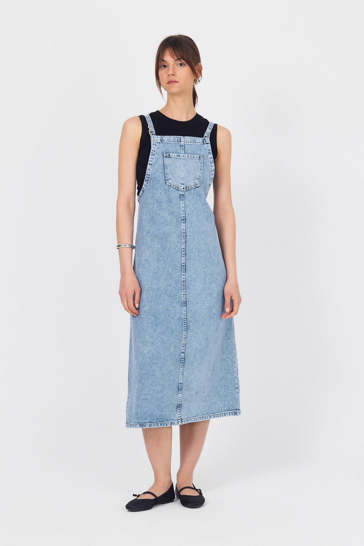 Buzkar Torba Cepli Kot Salopet Elbise 2025 - RAYS