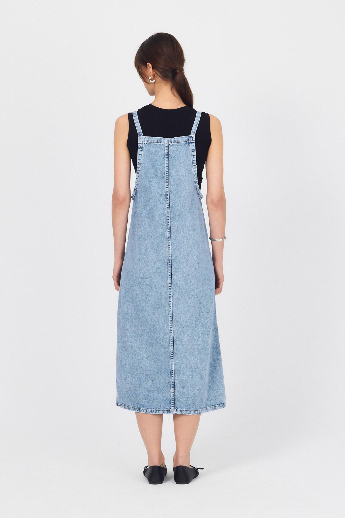 Buzkar Torba Cepli Kot Salopet Elbise 2025 - 4