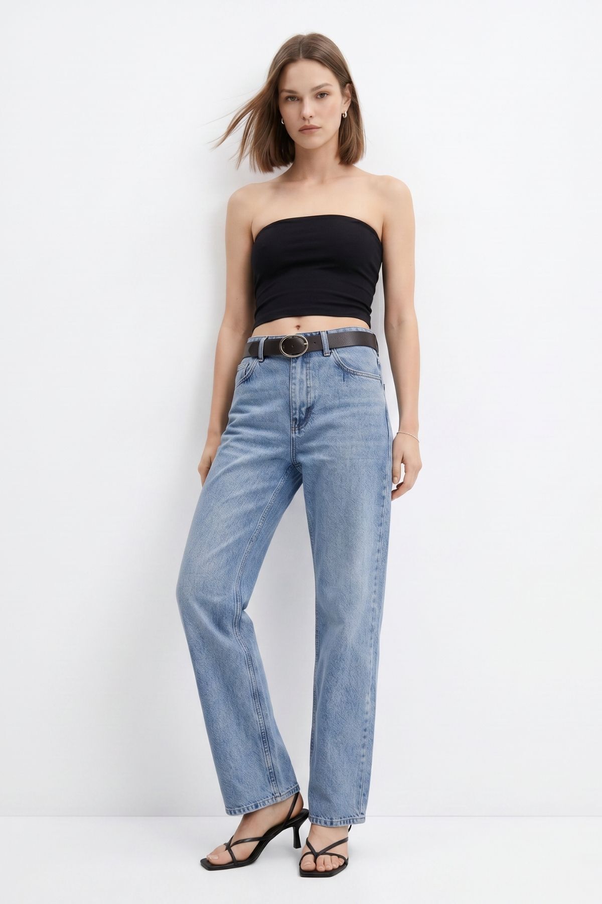 Buzkar Yüksek Bel Kemerli Jean 3069 - RAYS