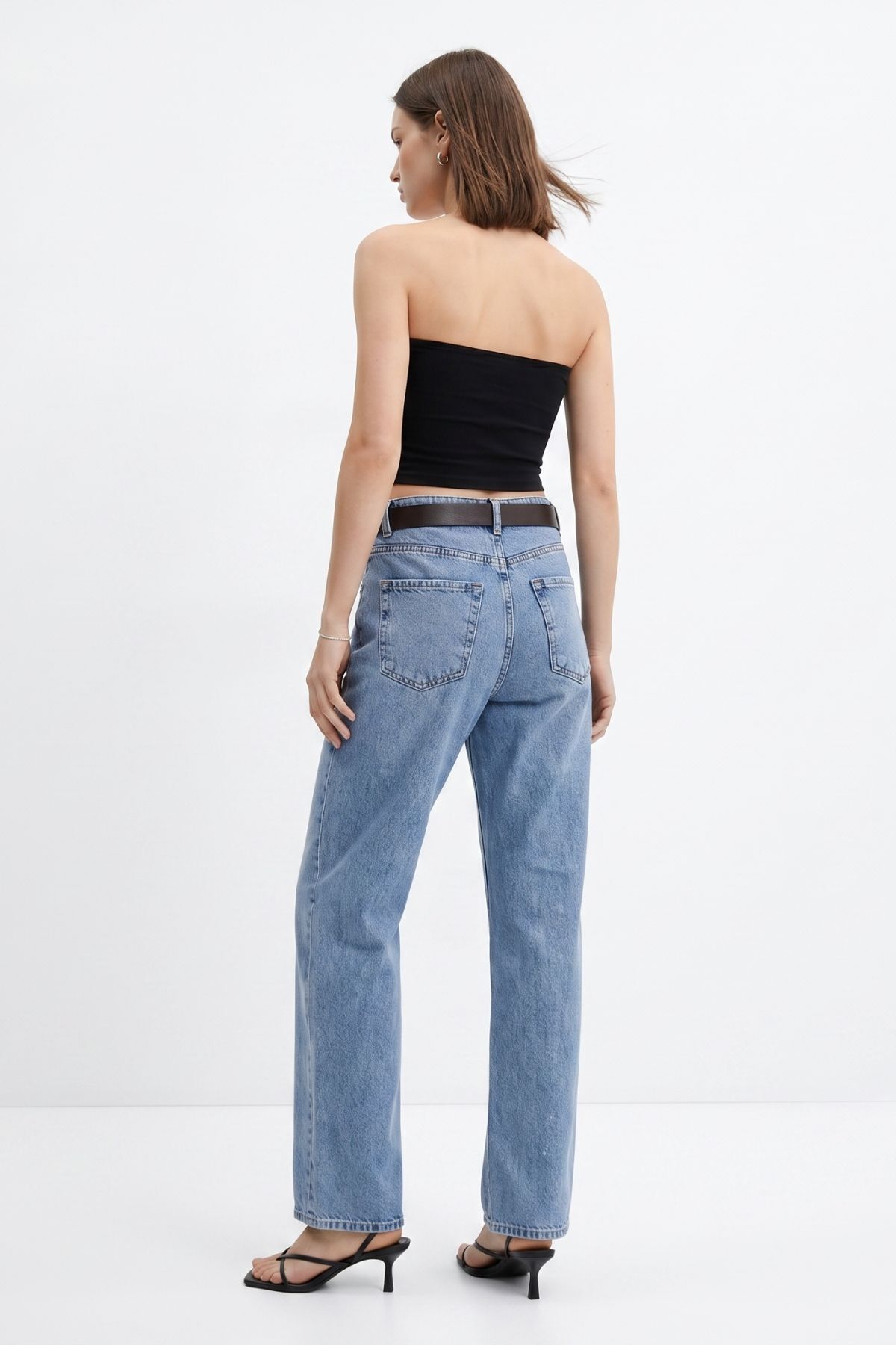 Yüksek Bel Kemerli Jean 3069 Buzkar - RAYS